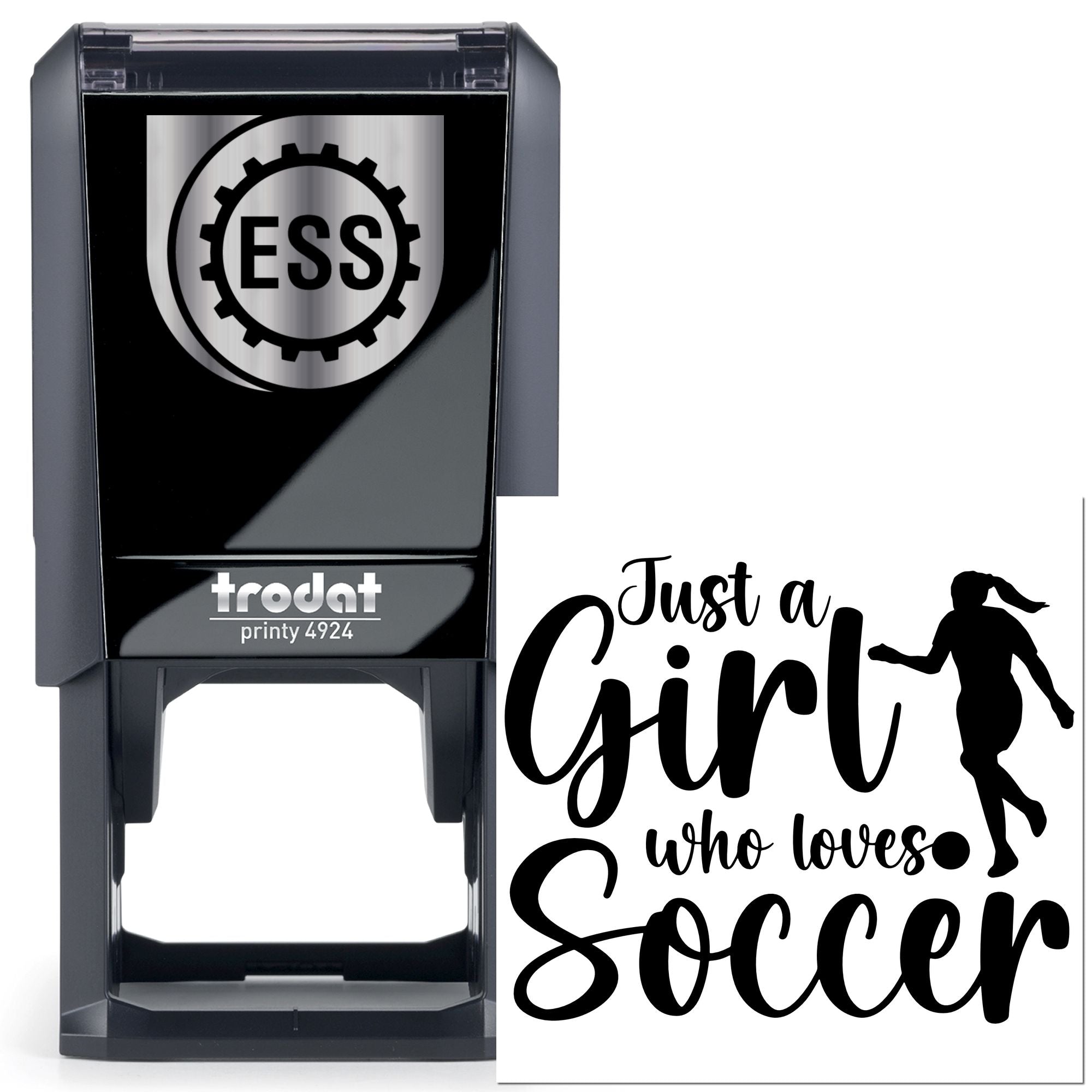 Self-Inking Soccer Girl Scrapbook Stamp