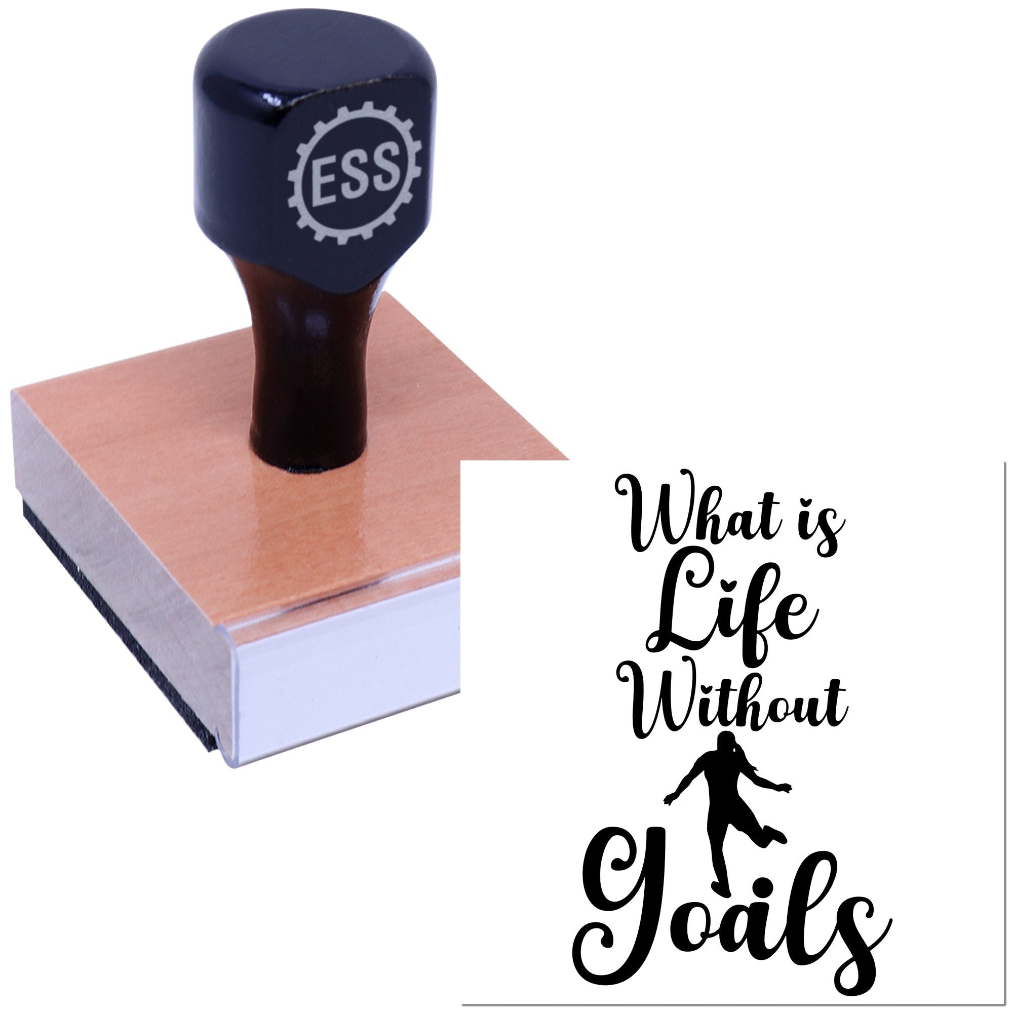 Kick Life Goals Crafting Rubber Stamp