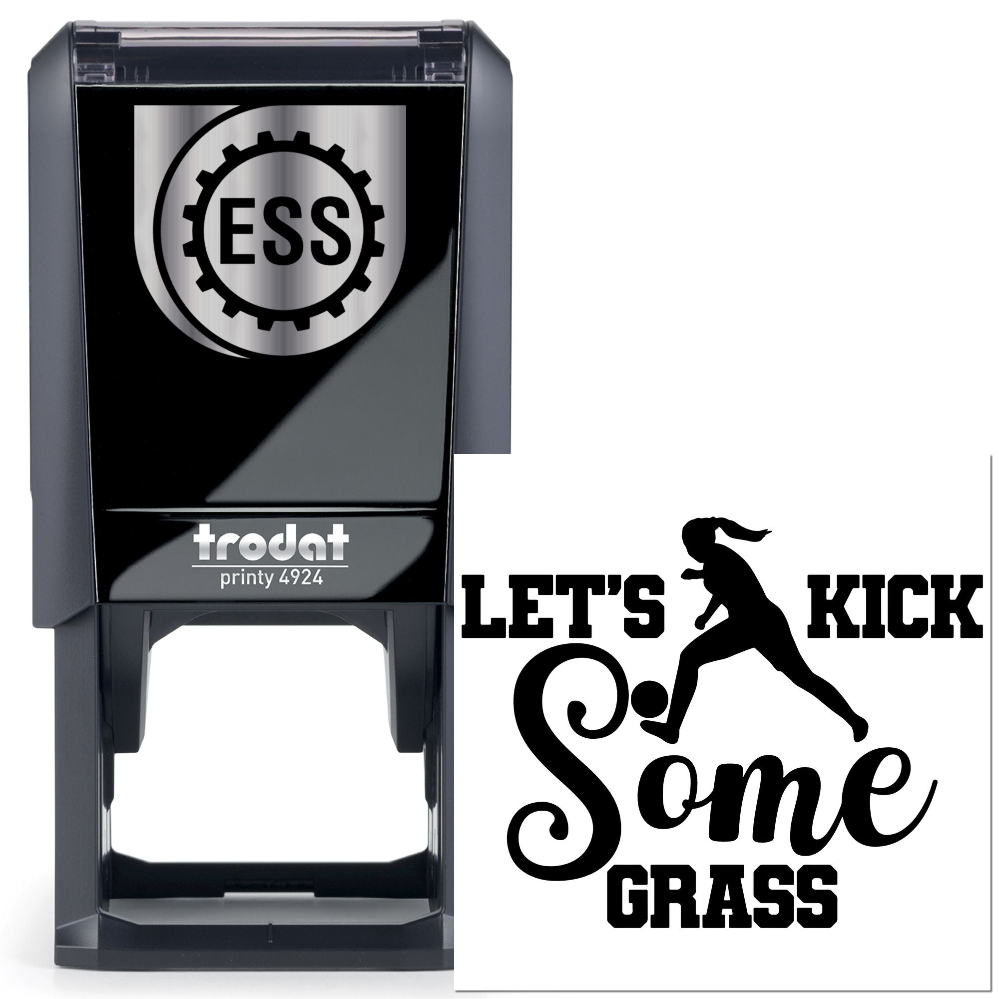 Self-Inking Kicking Grass Crafting Stamp