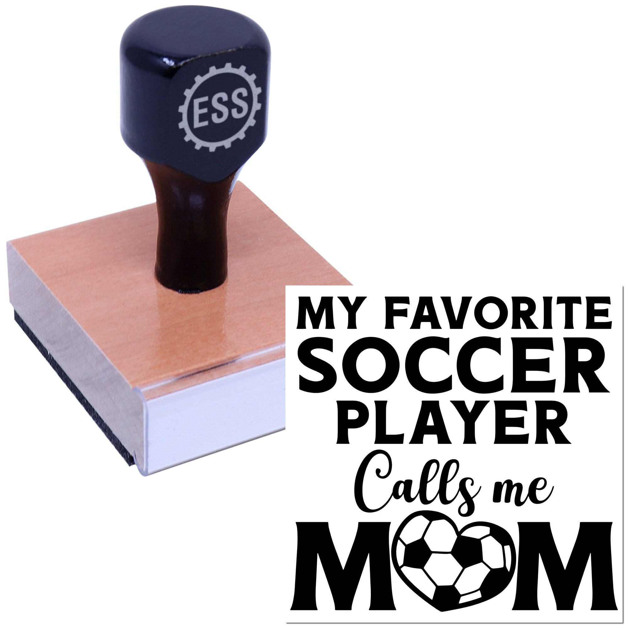 Favorite Soccer Mom Card Making Rubber Stamp
