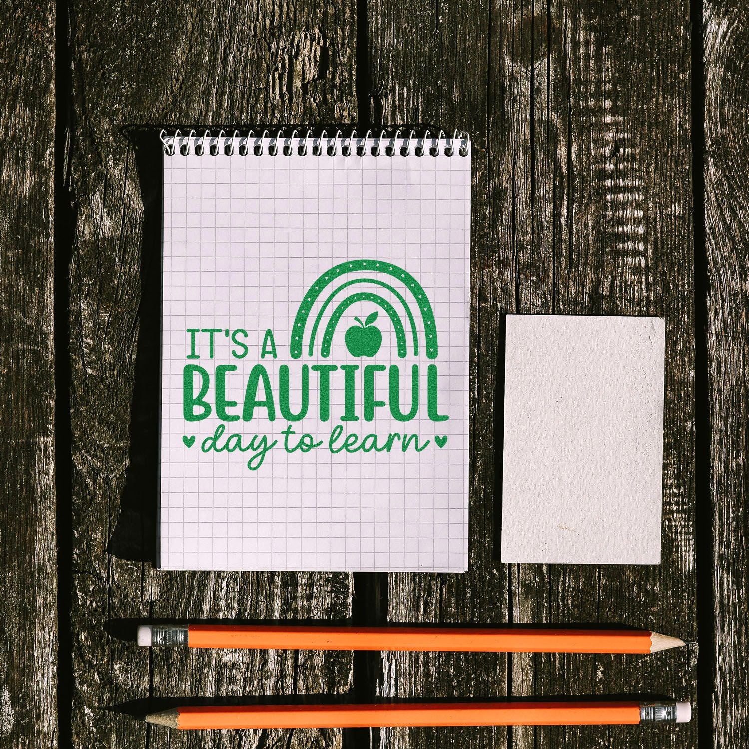 Pre-Inked Beautiful Day Learning Card Making Stamp