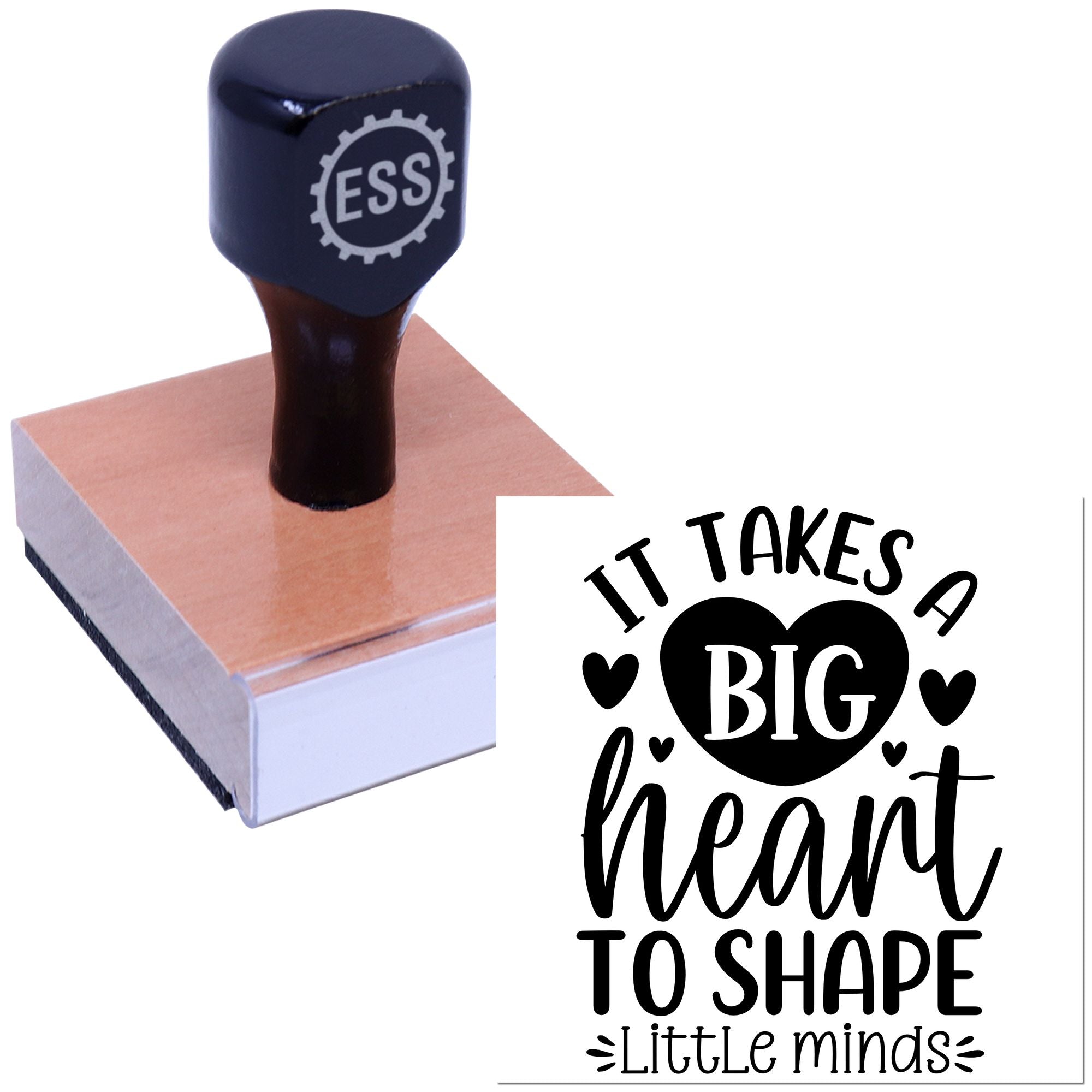 Heartwarming Teacher Appreciation Greeting Card Rubber Stamp