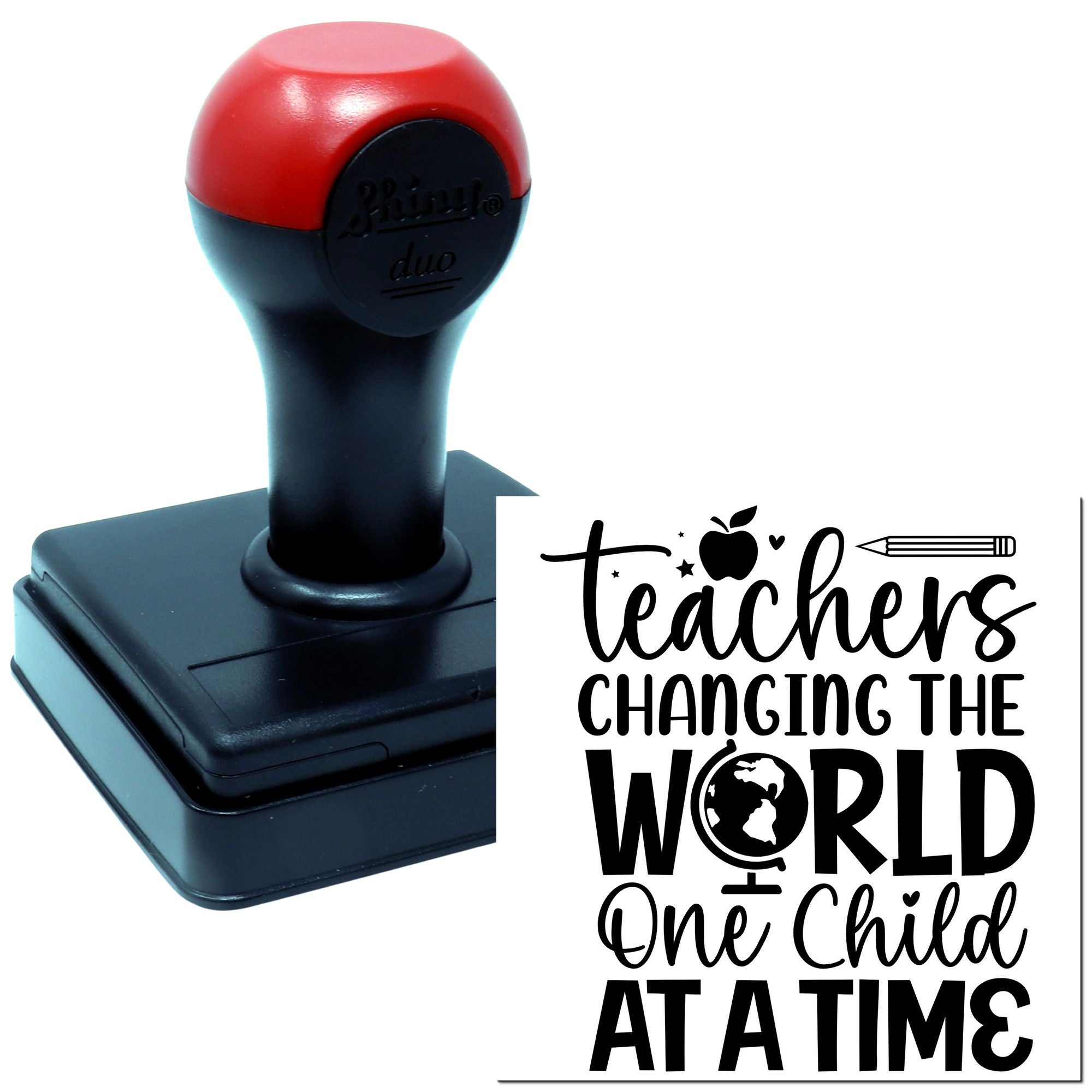 Duo Teachers Shaping Futures One Child Hand Stamp