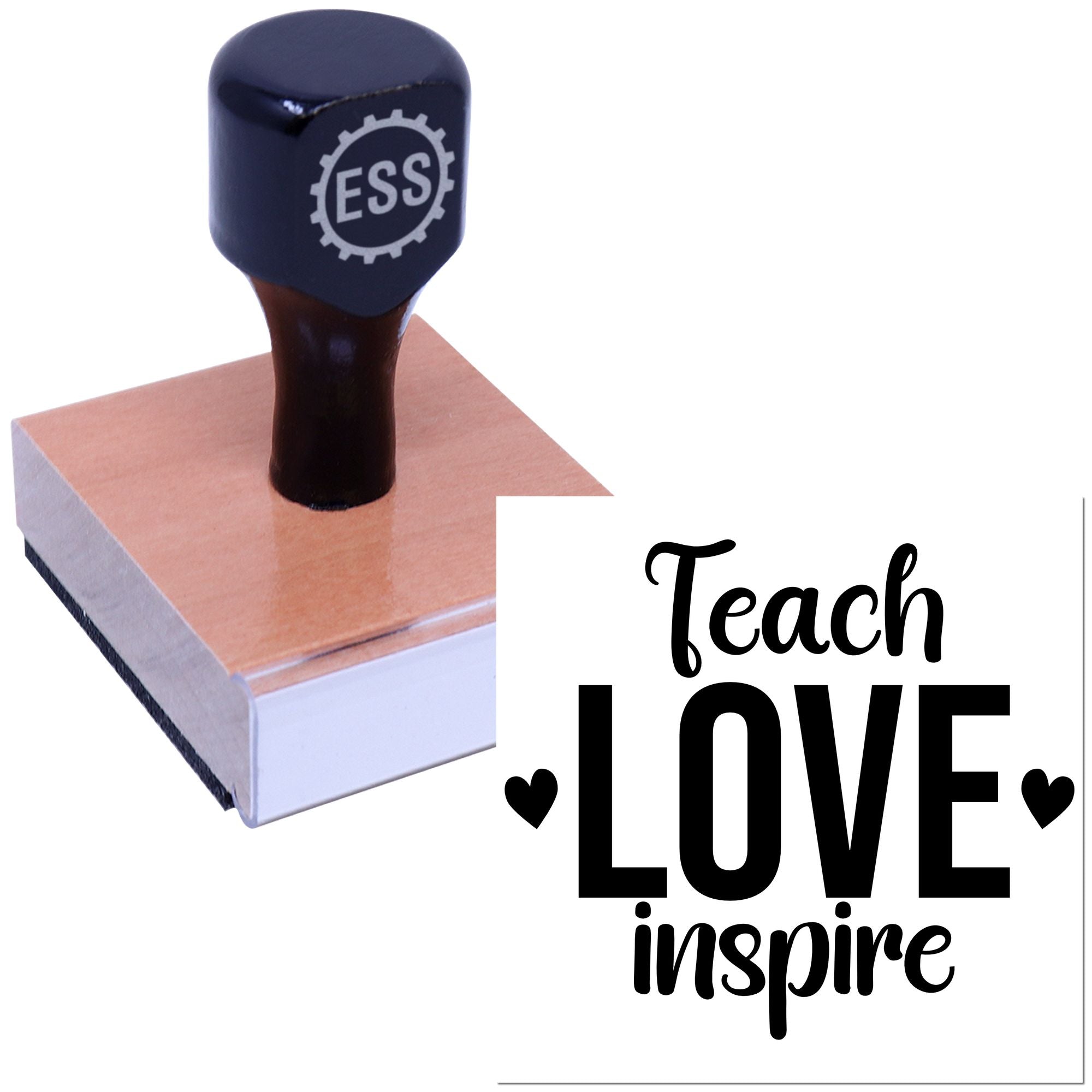 Heartfelt Teaching Inspiration Postcard Rubber Stamp