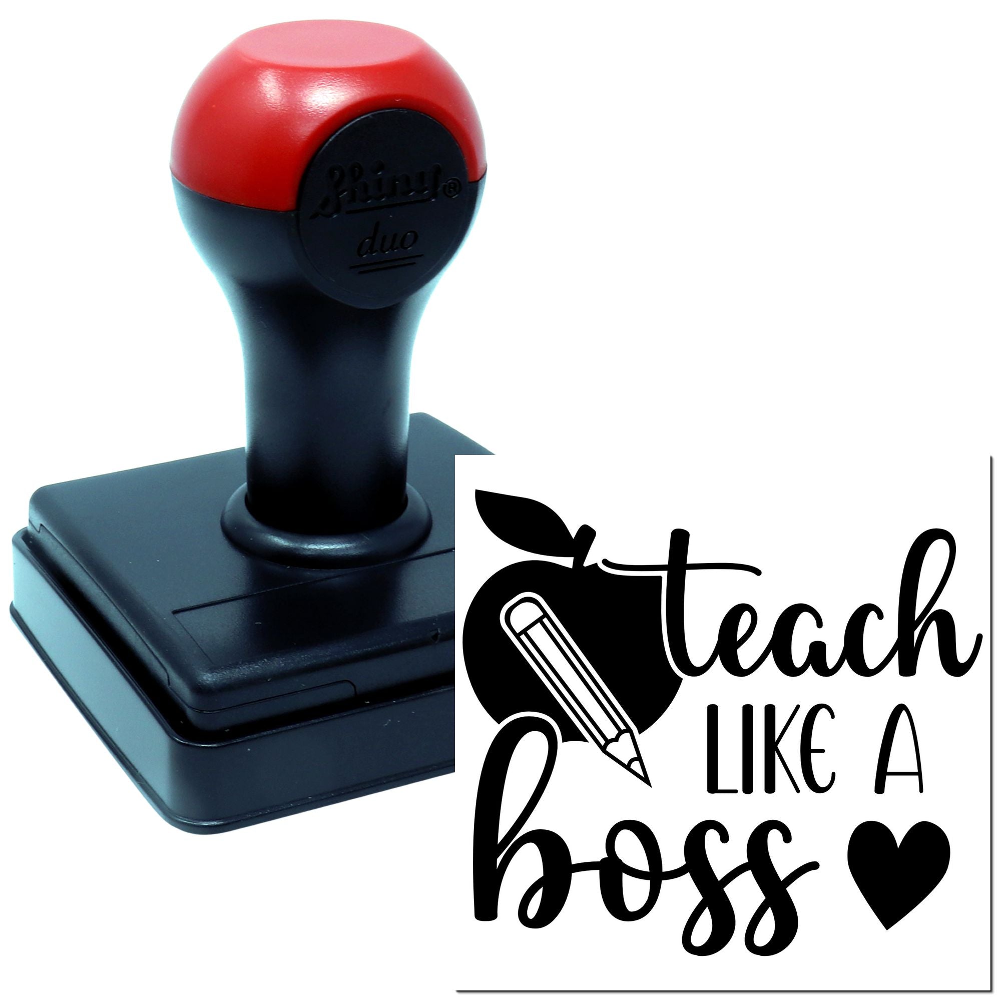 Duo Teach Like A Boss Heart Hand Stamp