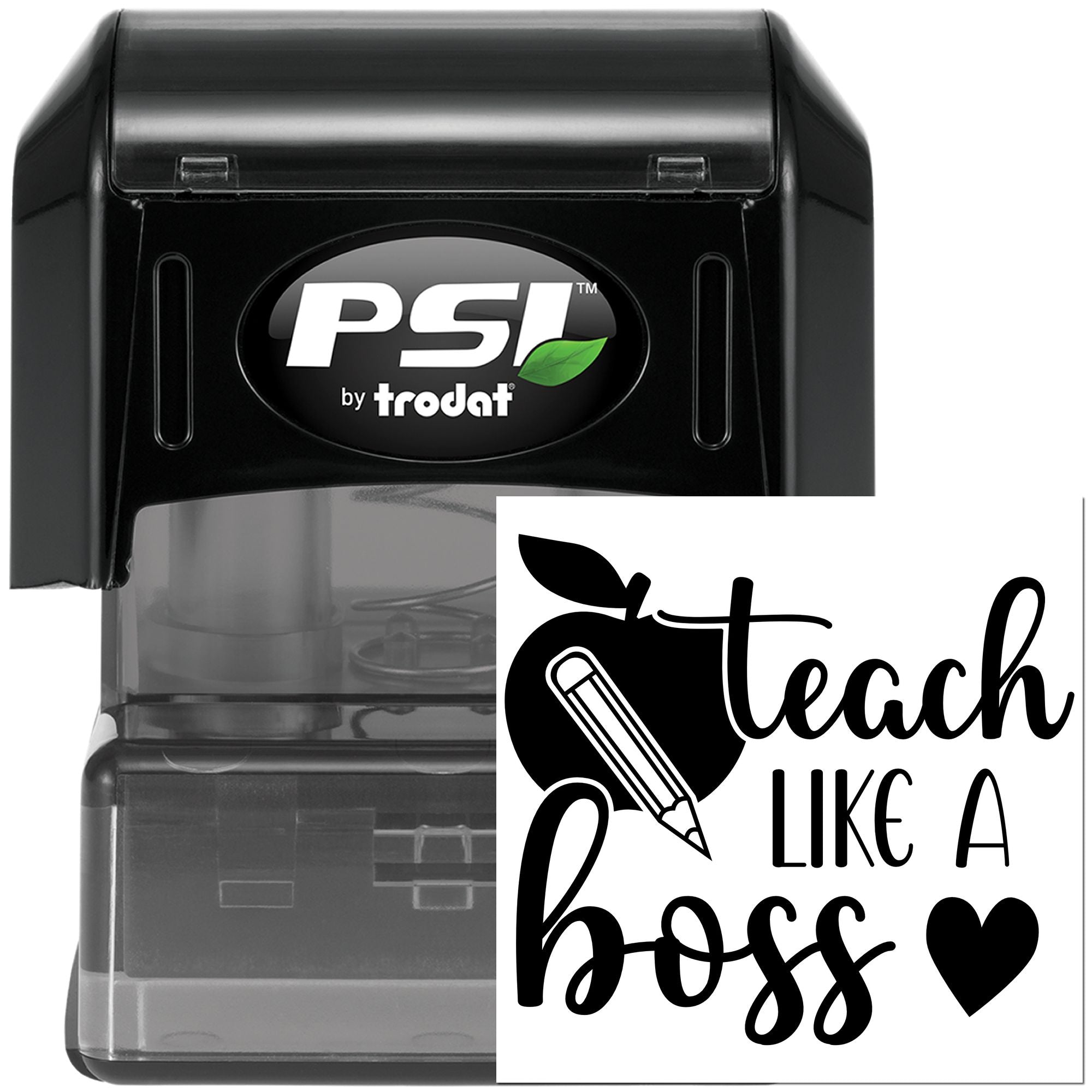 Pre-Inked Teach Like Boss Mini Card Stamp