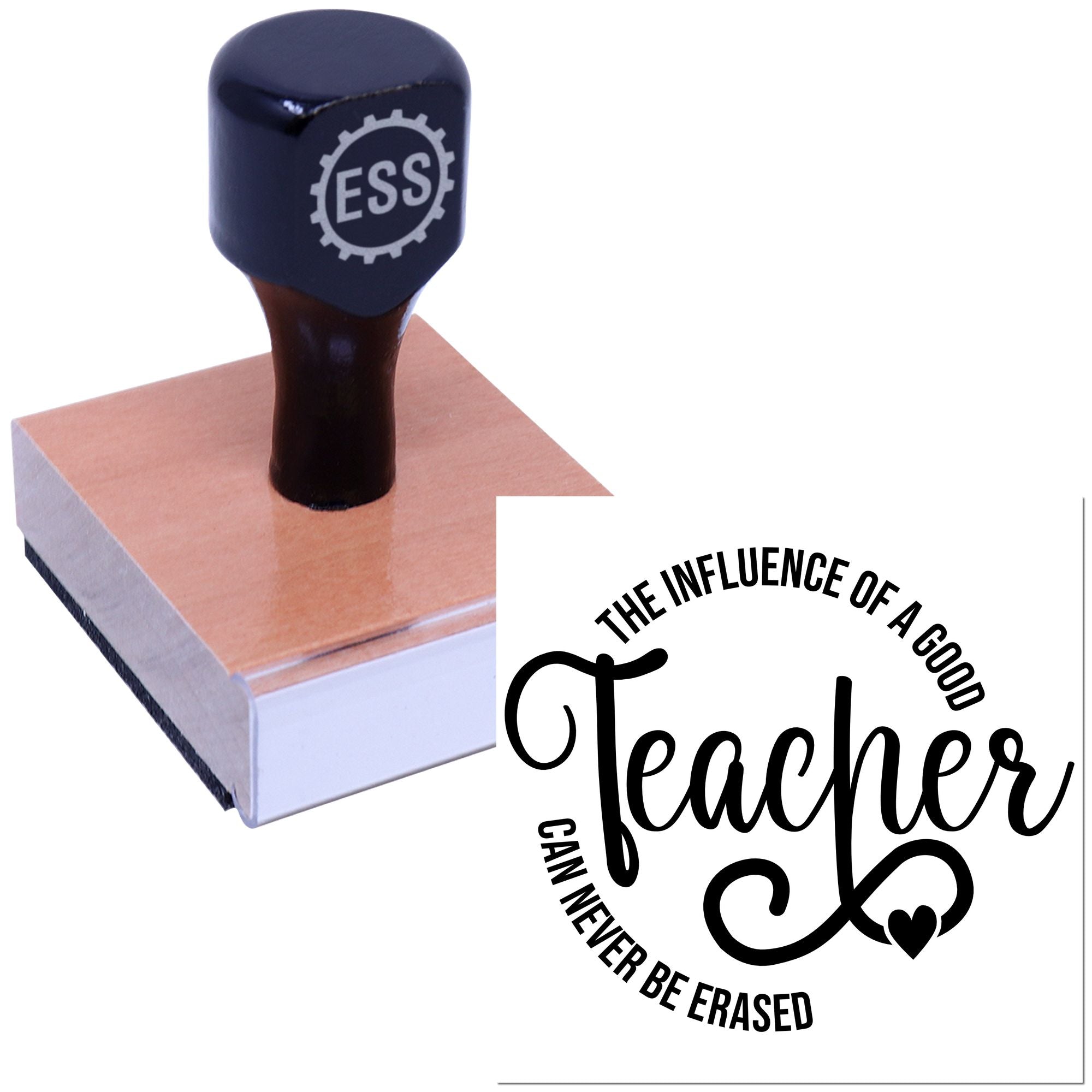 Enduring Teacher Influence Card Rubber Stamp
