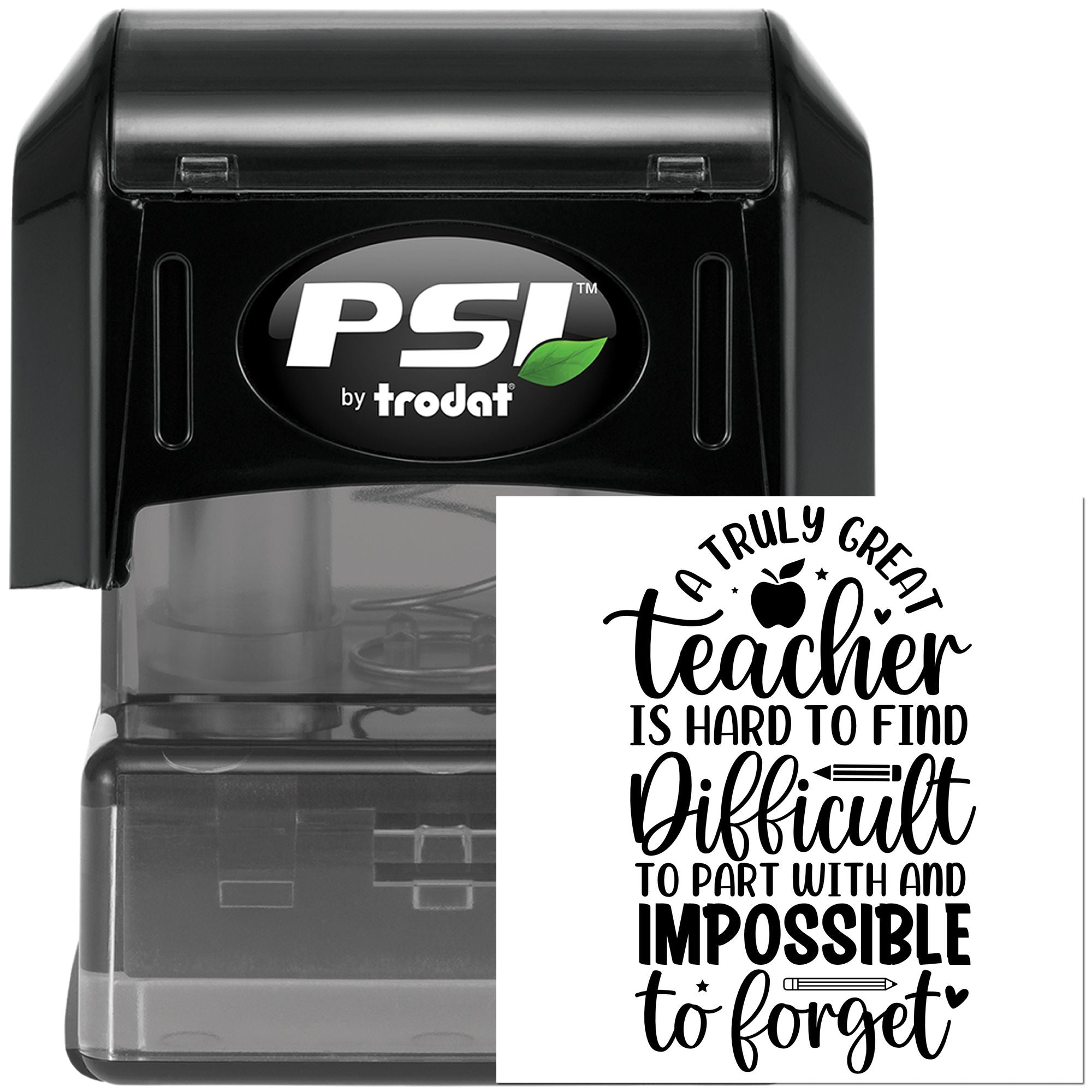 Pre-Inked Motivational Teacher Quote Scrapbooking Stamp