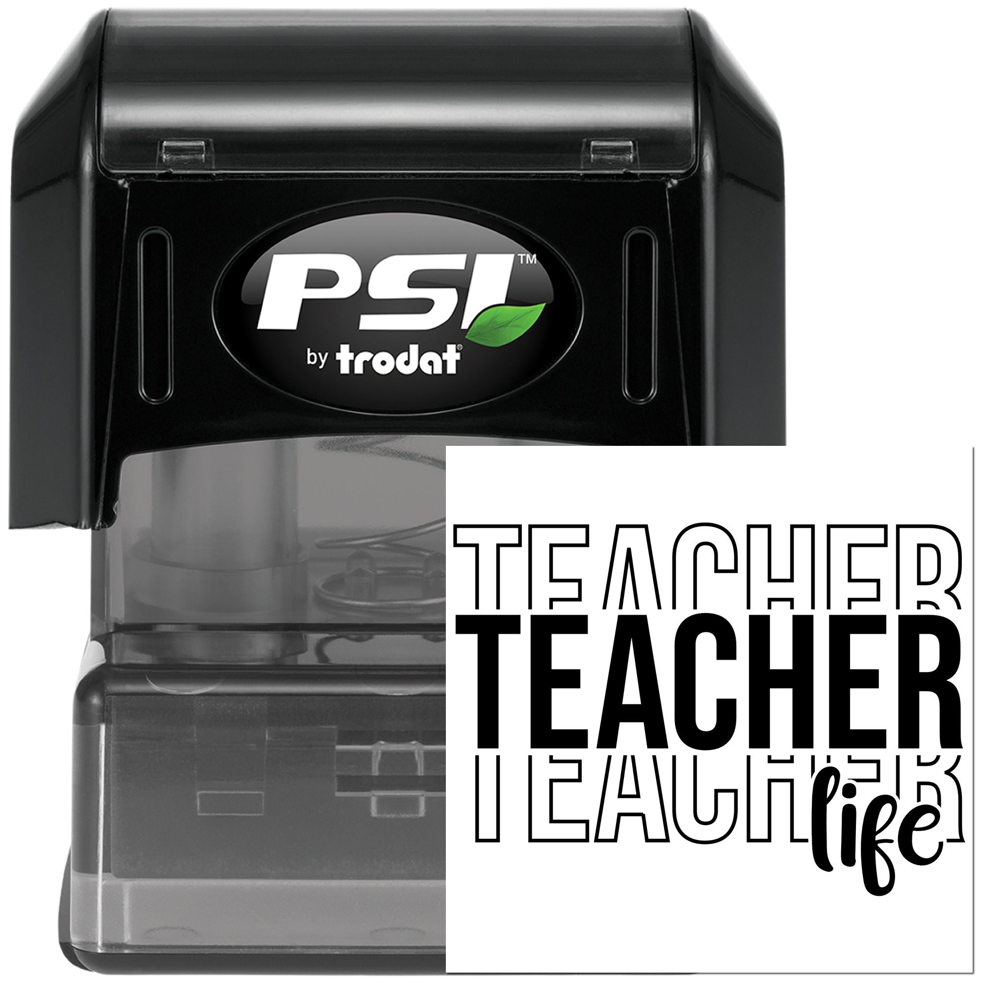 Pre-Inked Teacher Life Style Greeting Card Stamp