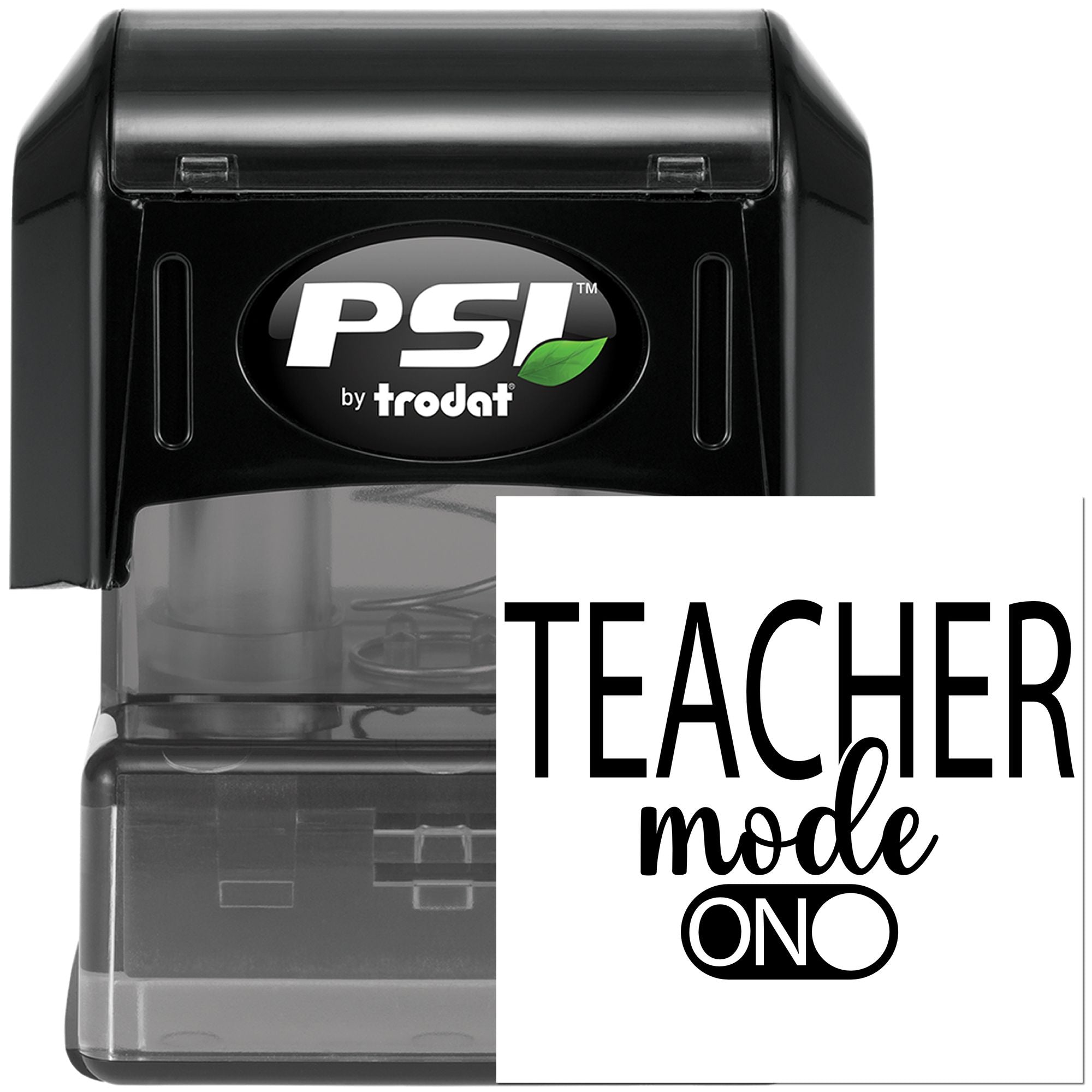 Pre-Inked Teacher Mode On Note Card Stamp