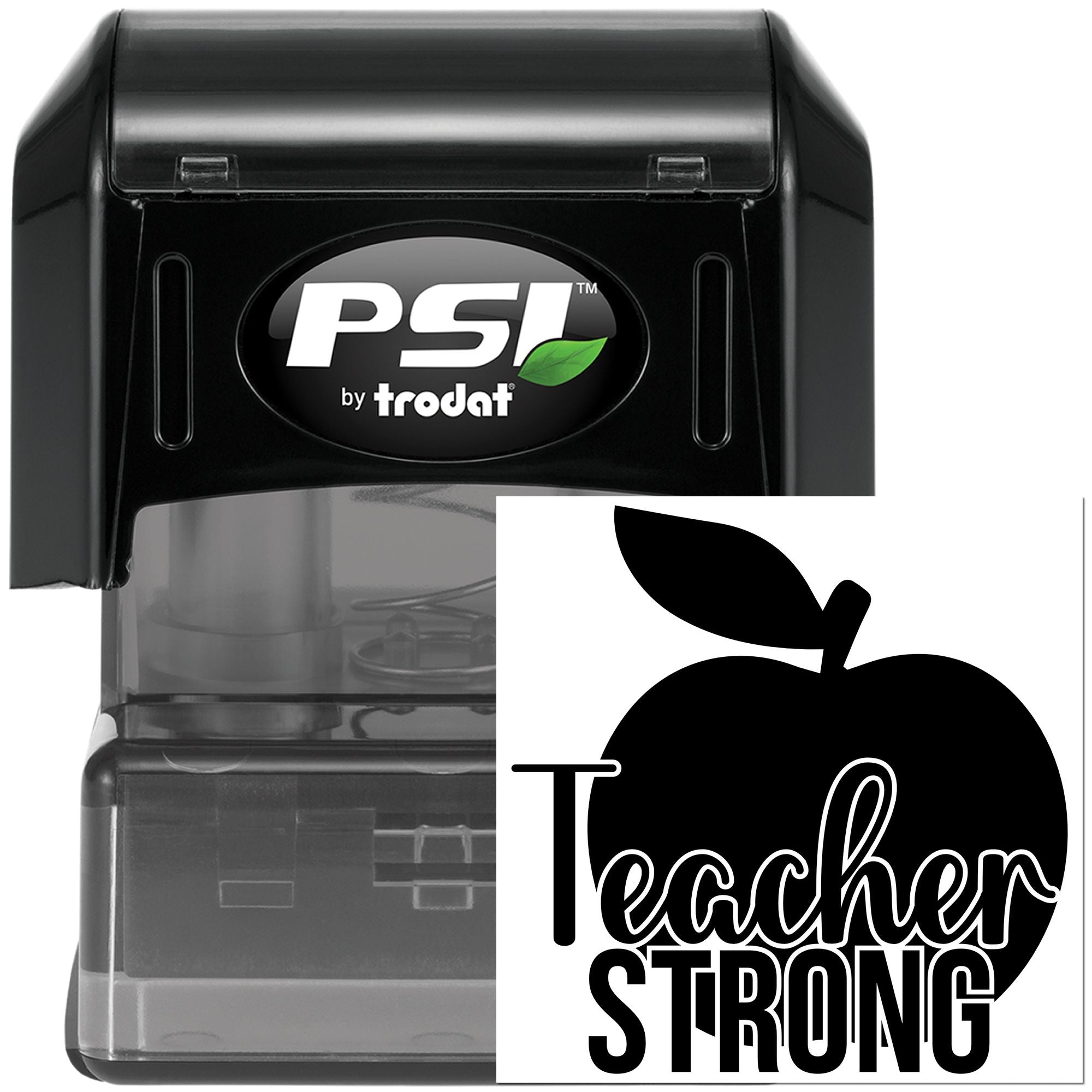 Pre-Inked Strong Teacher Apple Postcard Stamp