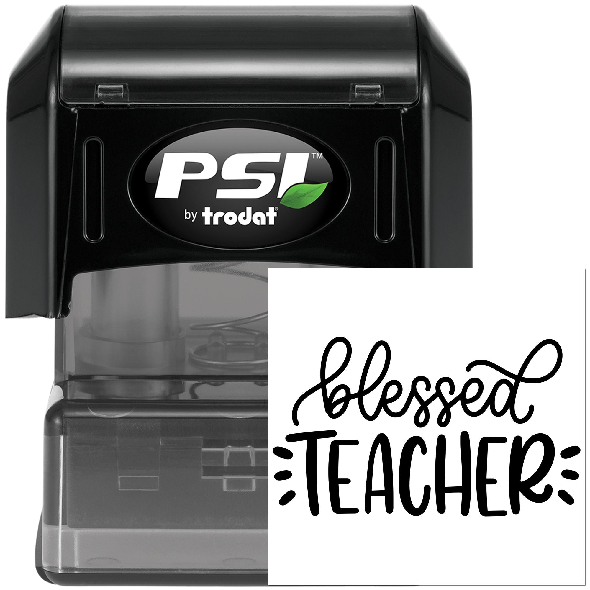 Pre-Inked Blessed Teacher Card Crafting Stamp
