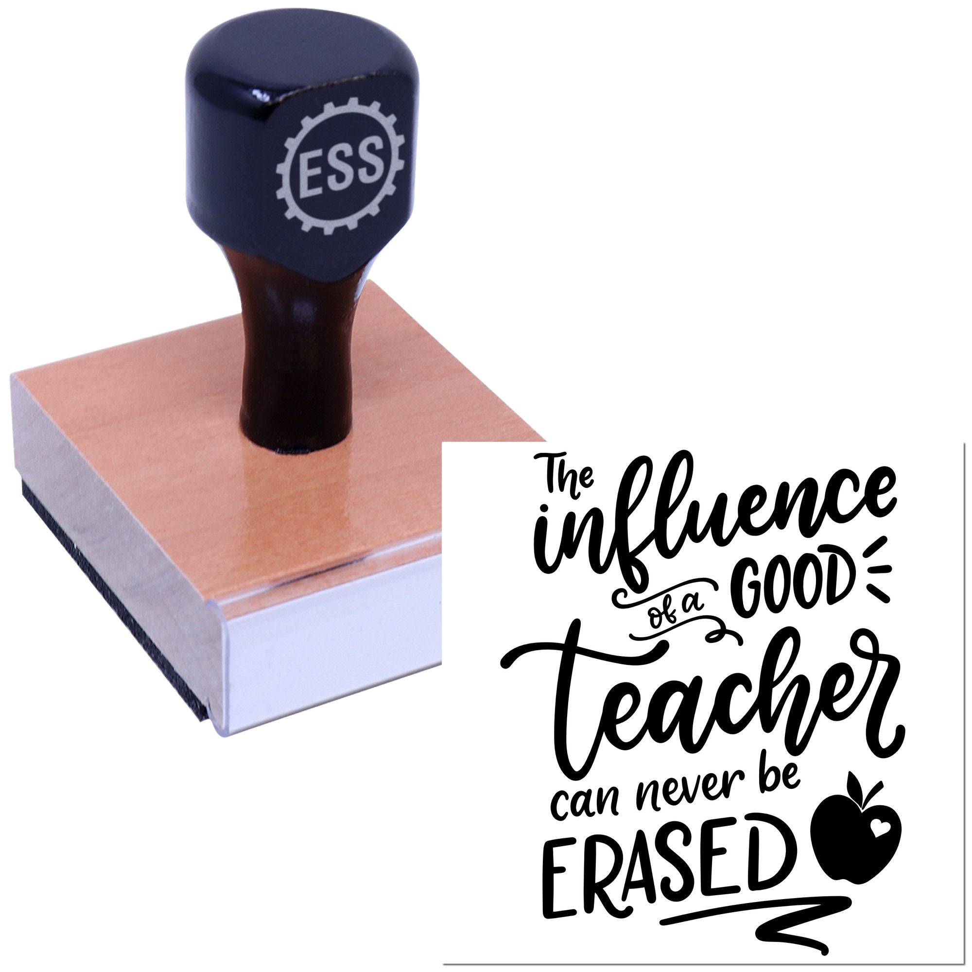 Lasting Teacher Impact Greeting Card Rubber Stamp