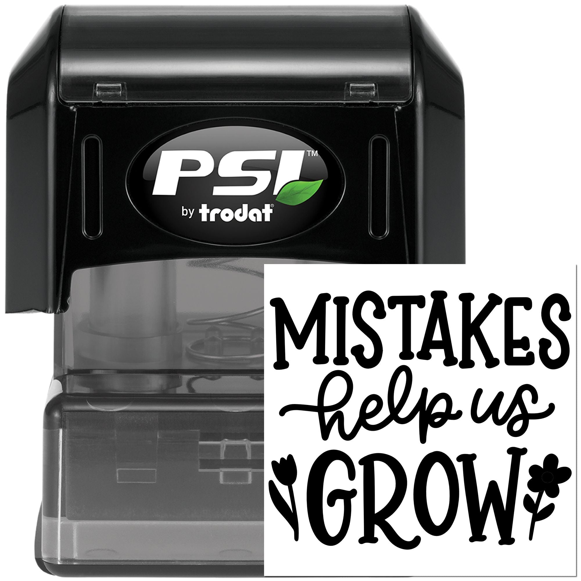 Pre-Inked Grow From Mistakes Paper Goods Stamp