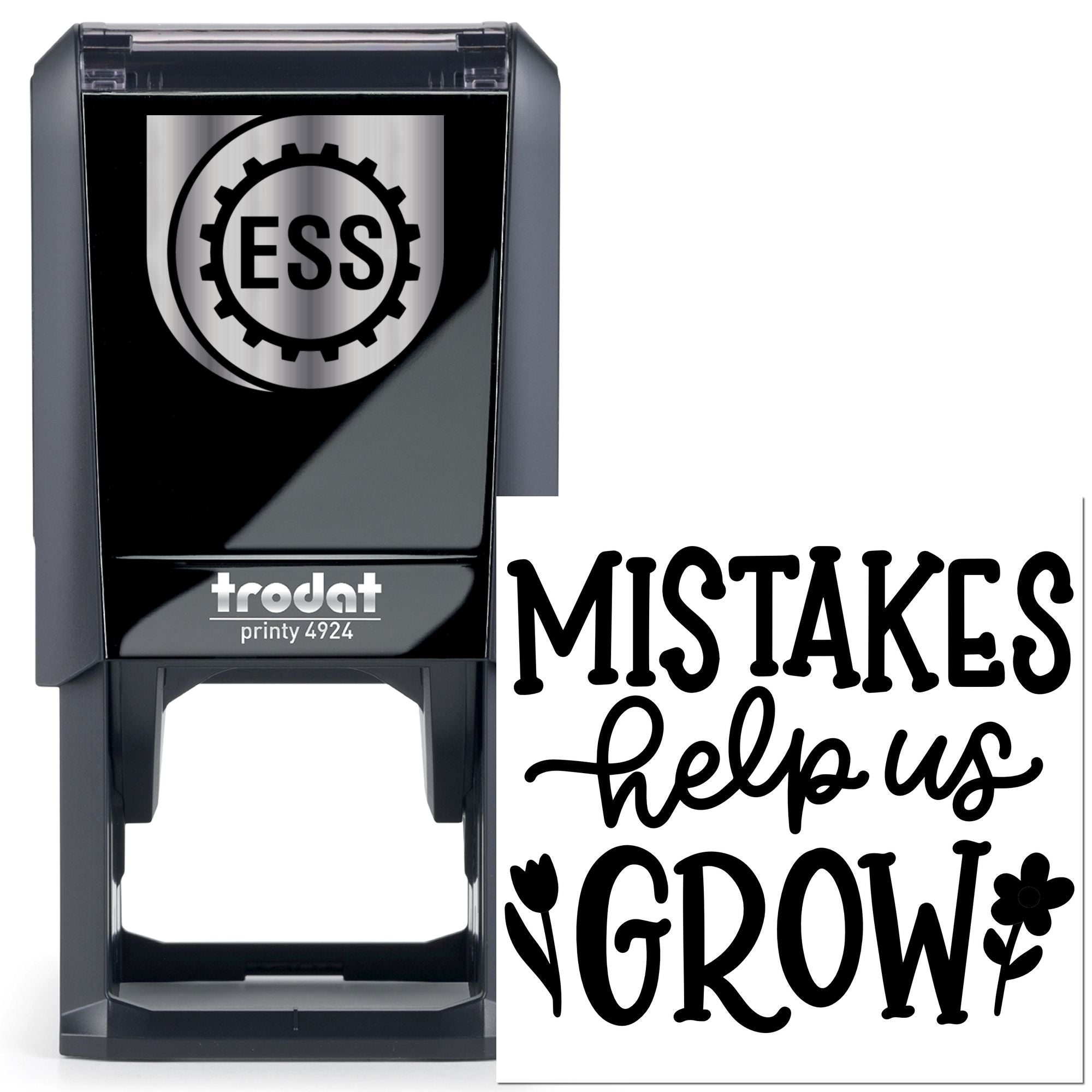 Self-Inking Mistakes Grow Note Card Stamp