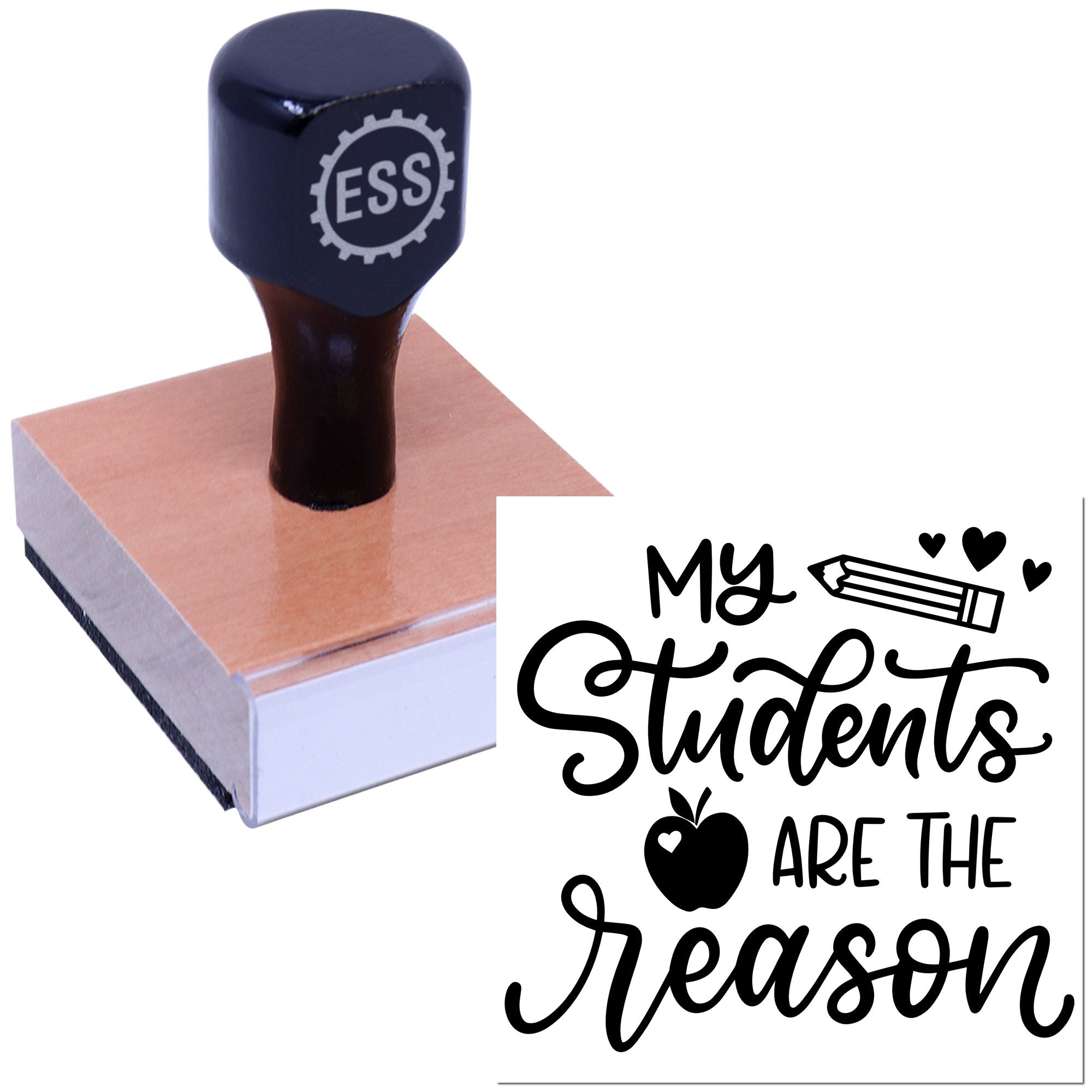 Inspired By Students Postcard Rubber Stamp