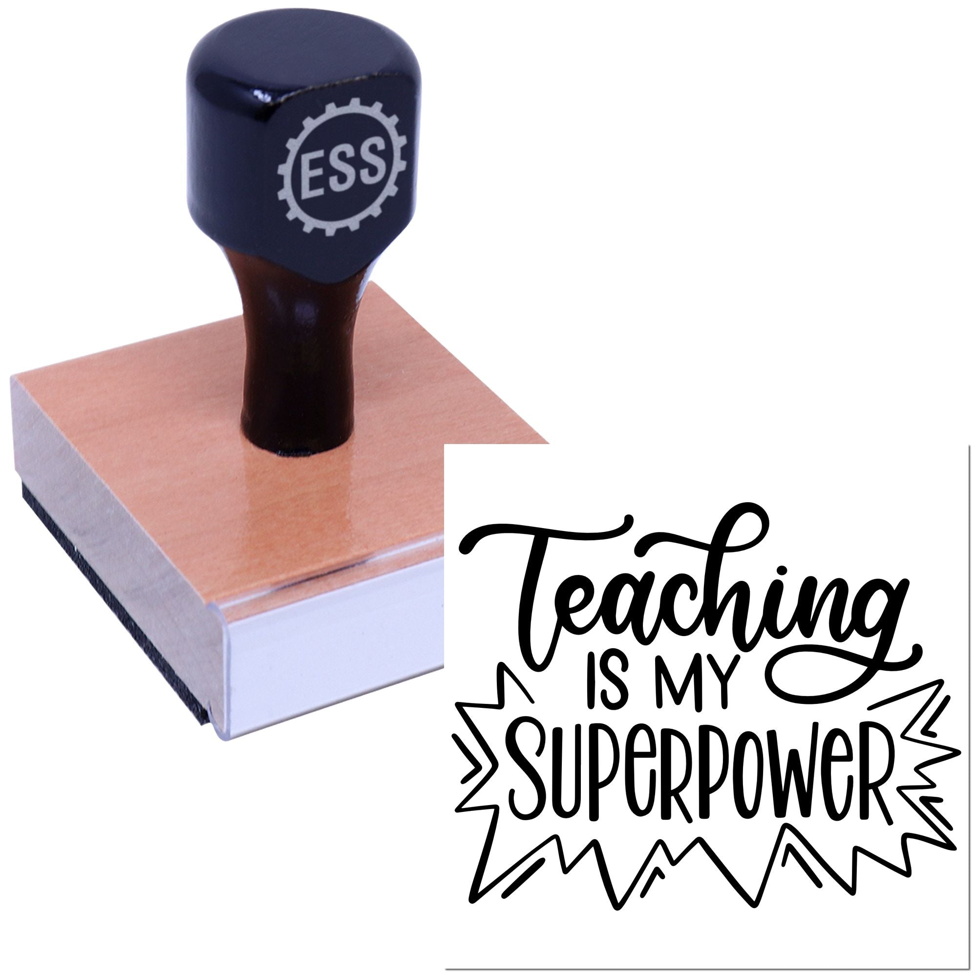 Empowerment Through Teaching Scrapbook Rubber Stamp