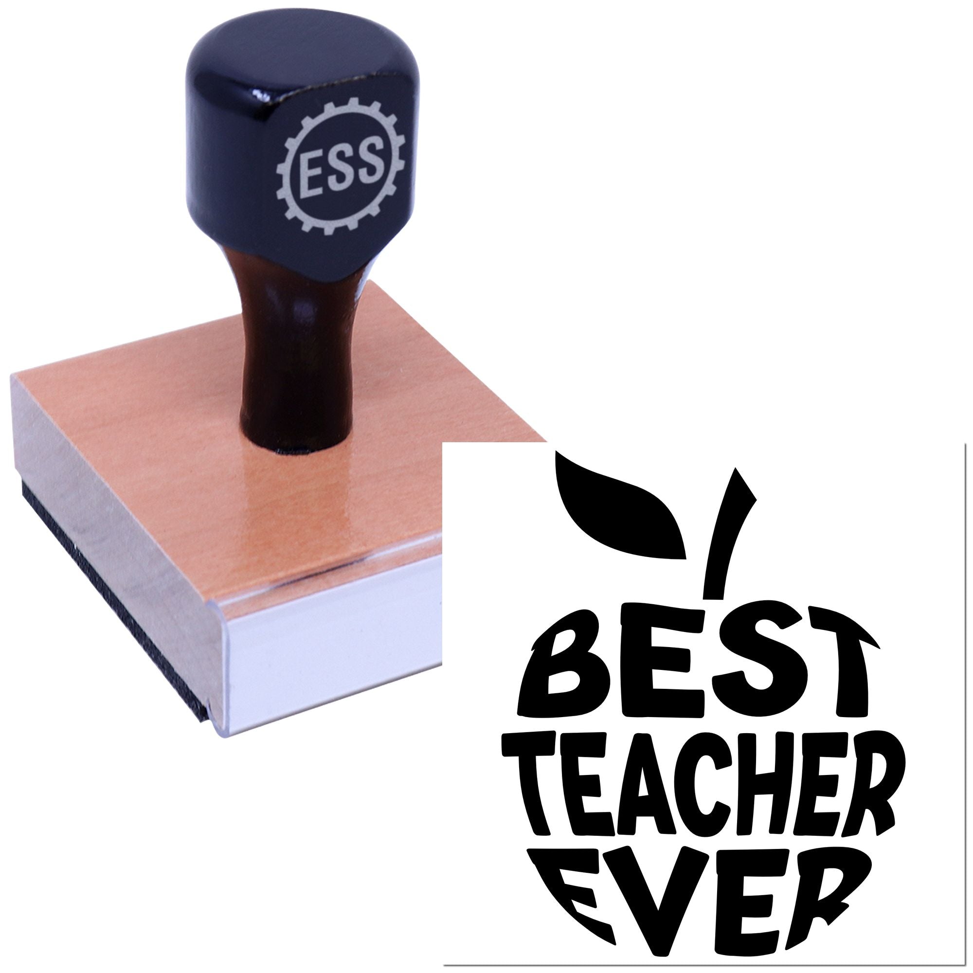 Apple Of Appreciation Card Rubber Stamp