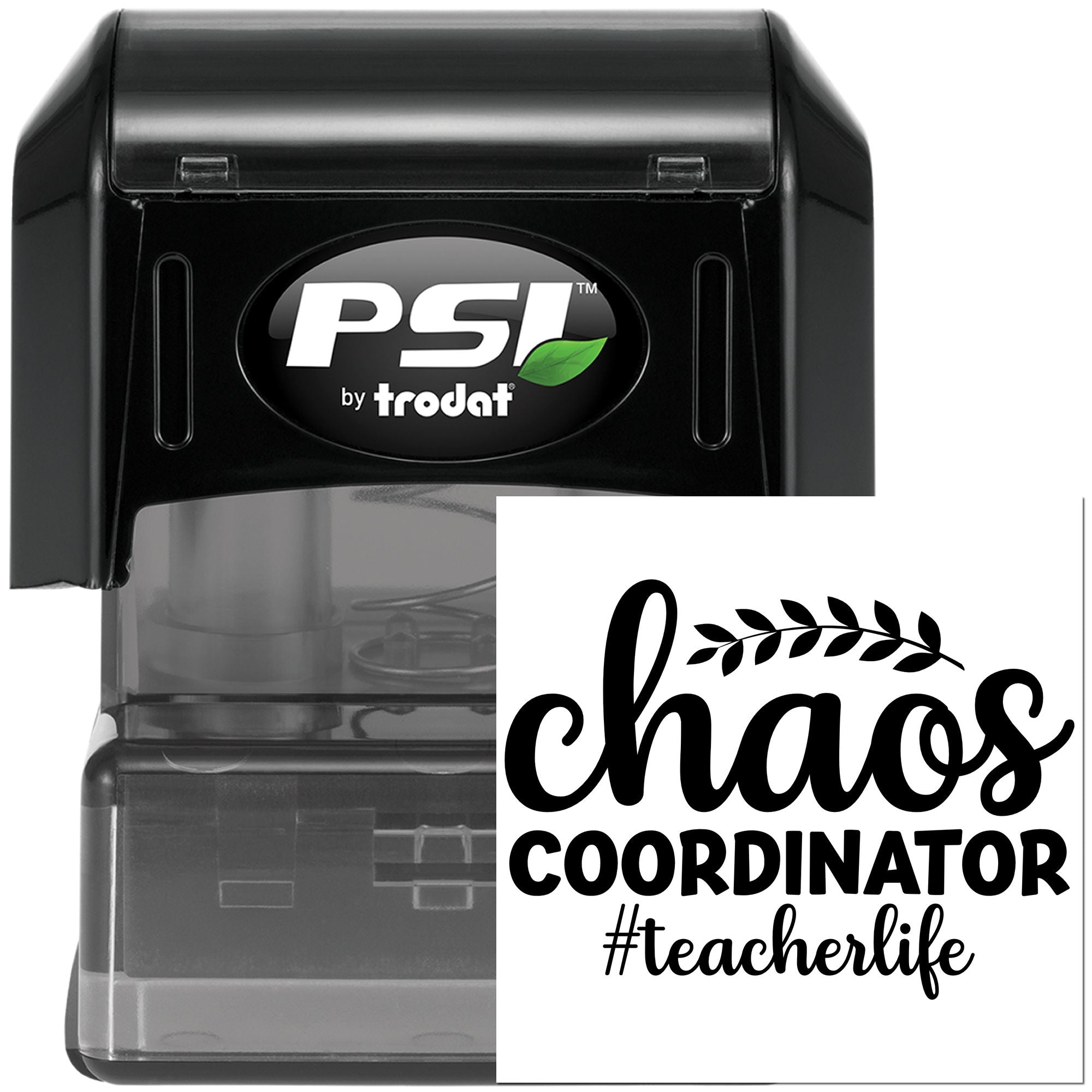 Pre-Inked Chaos Coordinator Teacher Scrapbooking Stamp