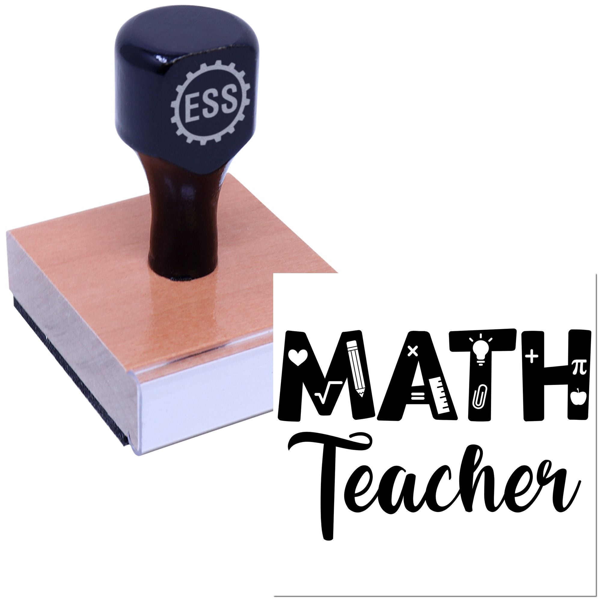 Numbers Inspire Learning Paper Goods Rubber Stamp