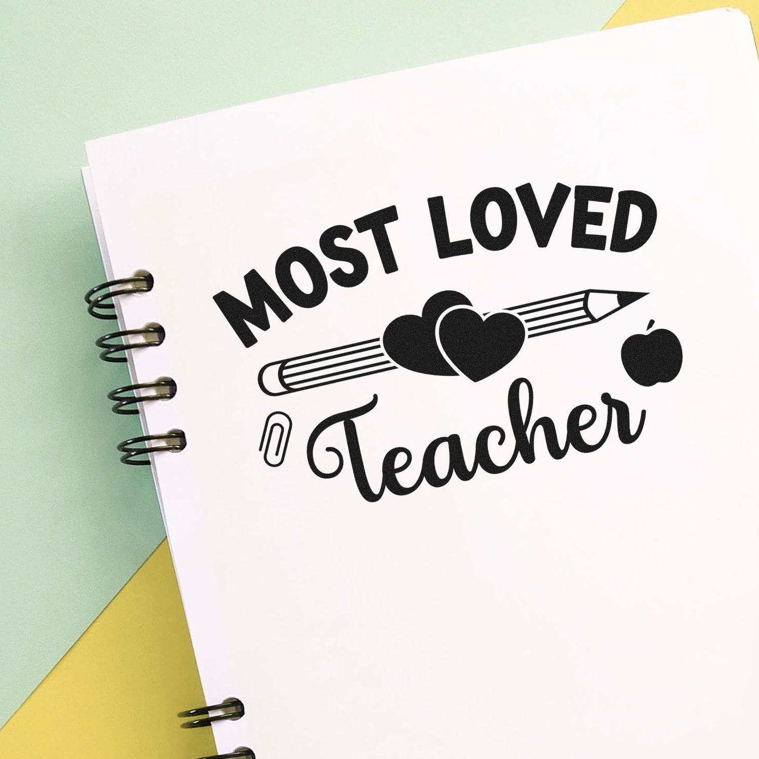 Pre-Inked Most Loved Teacher Cardmaking Stamp