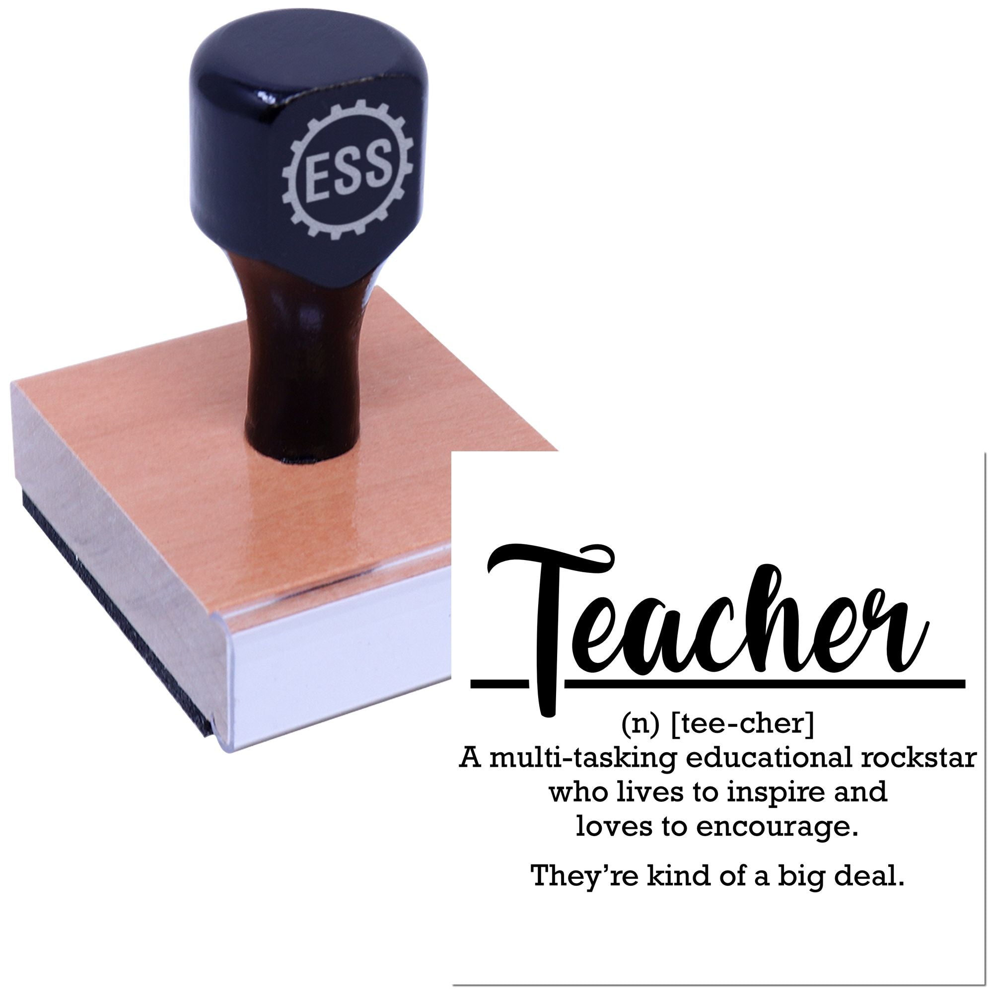 Inspiring Classroom Rockstar Place Card Rubber Stamp