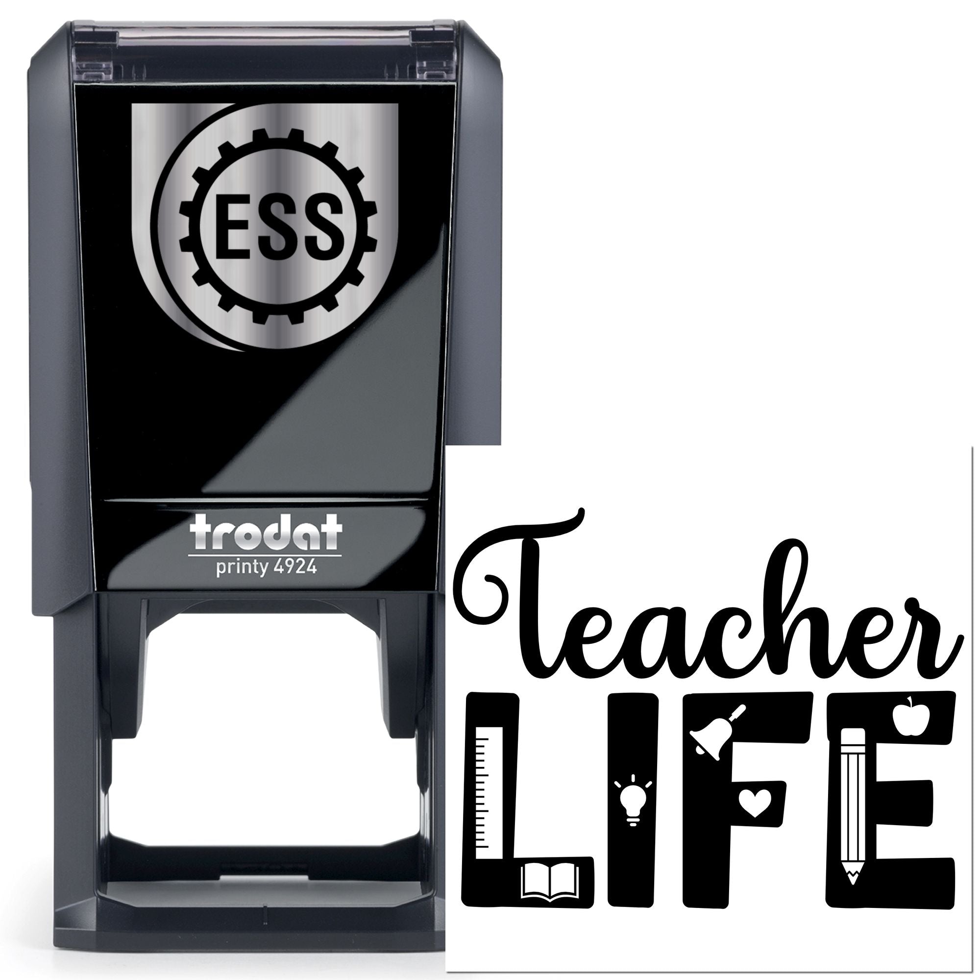 Self-Inking Teacher Life Place Card Stamp