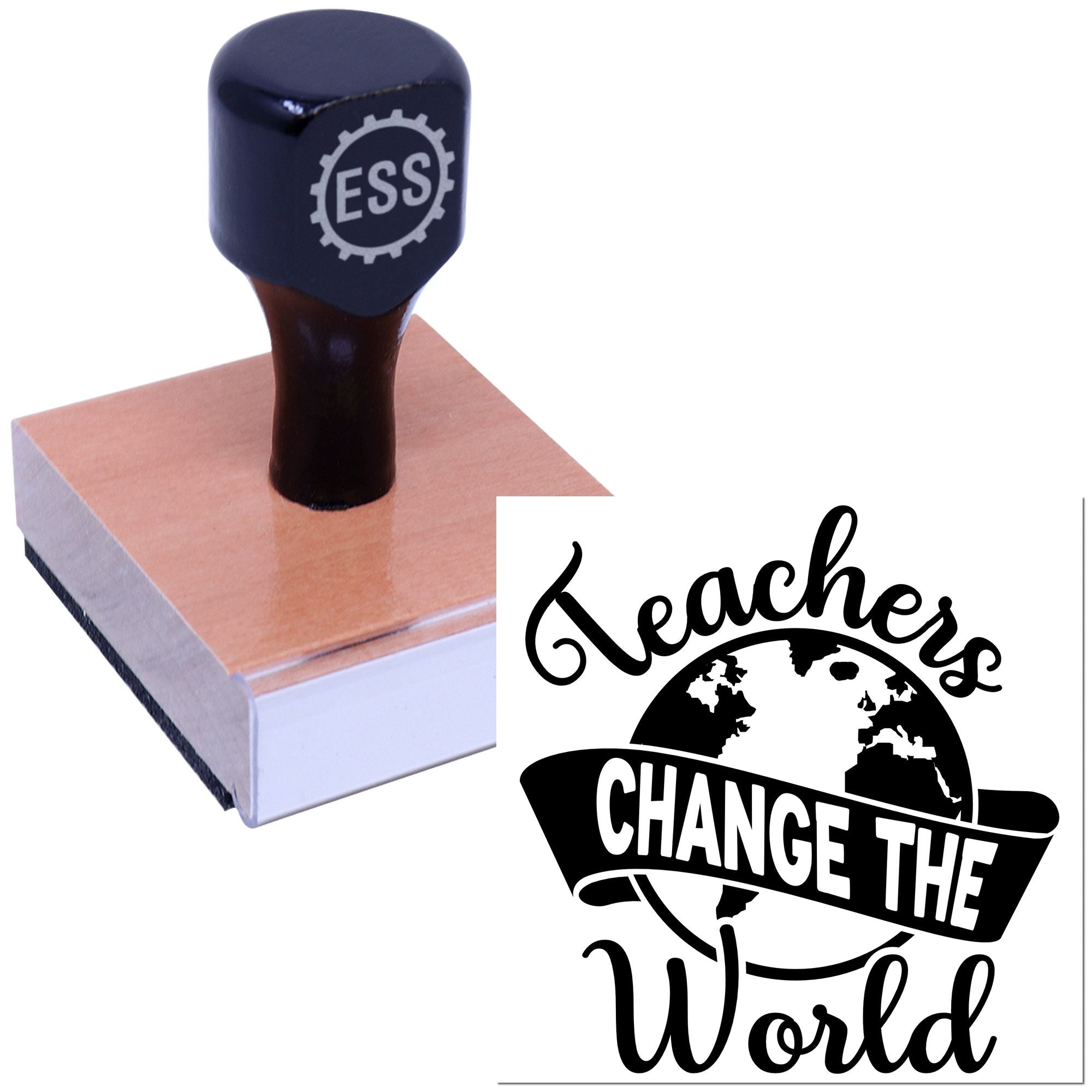 Educate Inspire Transform Crafting Rubber Stamp