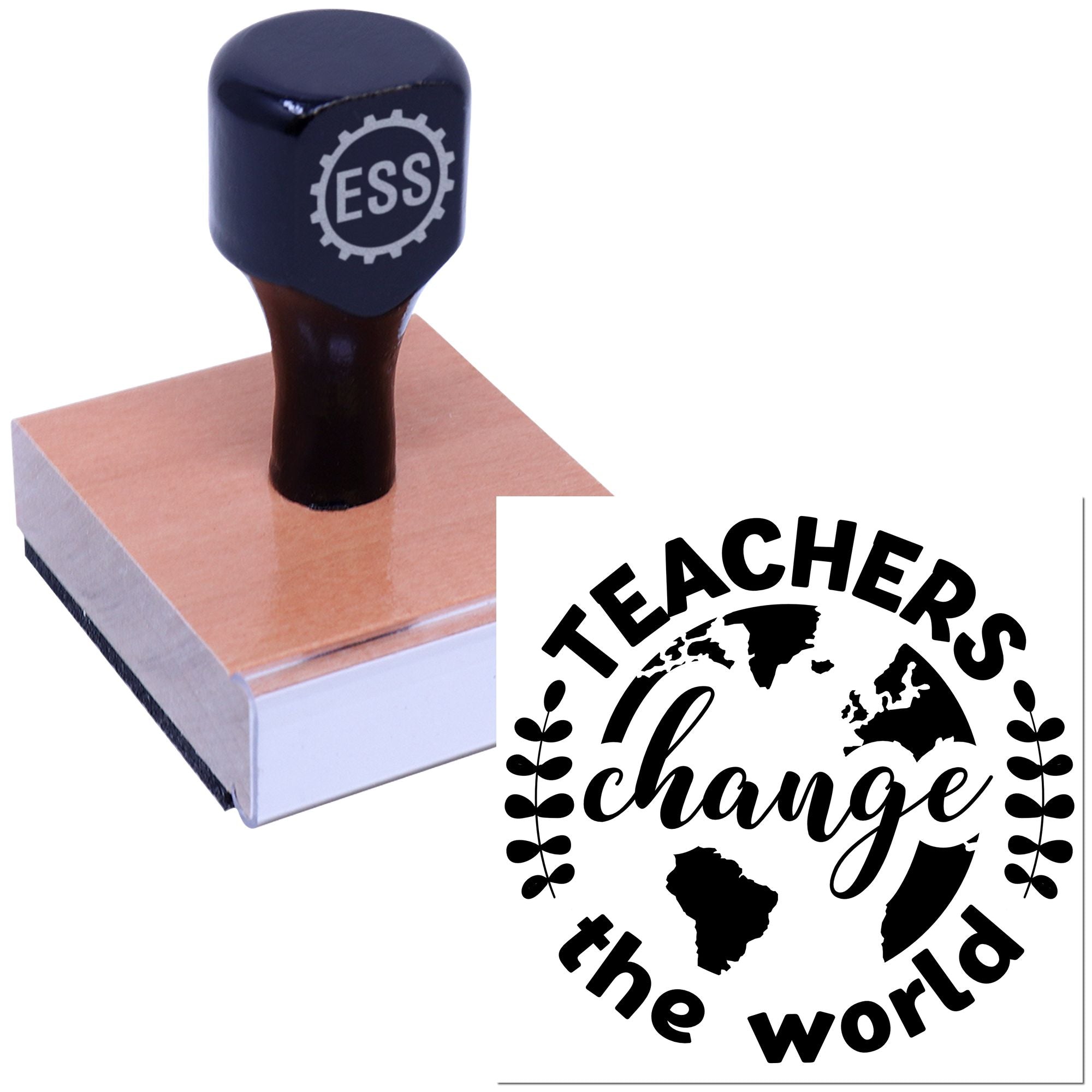 Inspiring Global Change Card Rubber Stamp