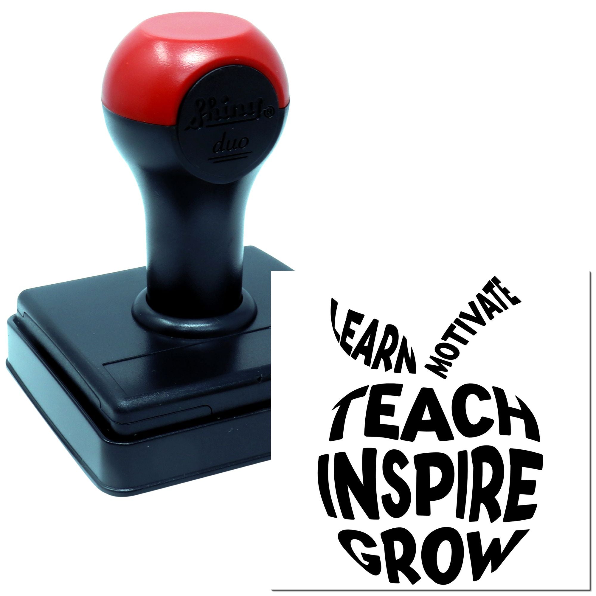 Duo Teach Inspire Grow Learn Motivate Hand Stamp