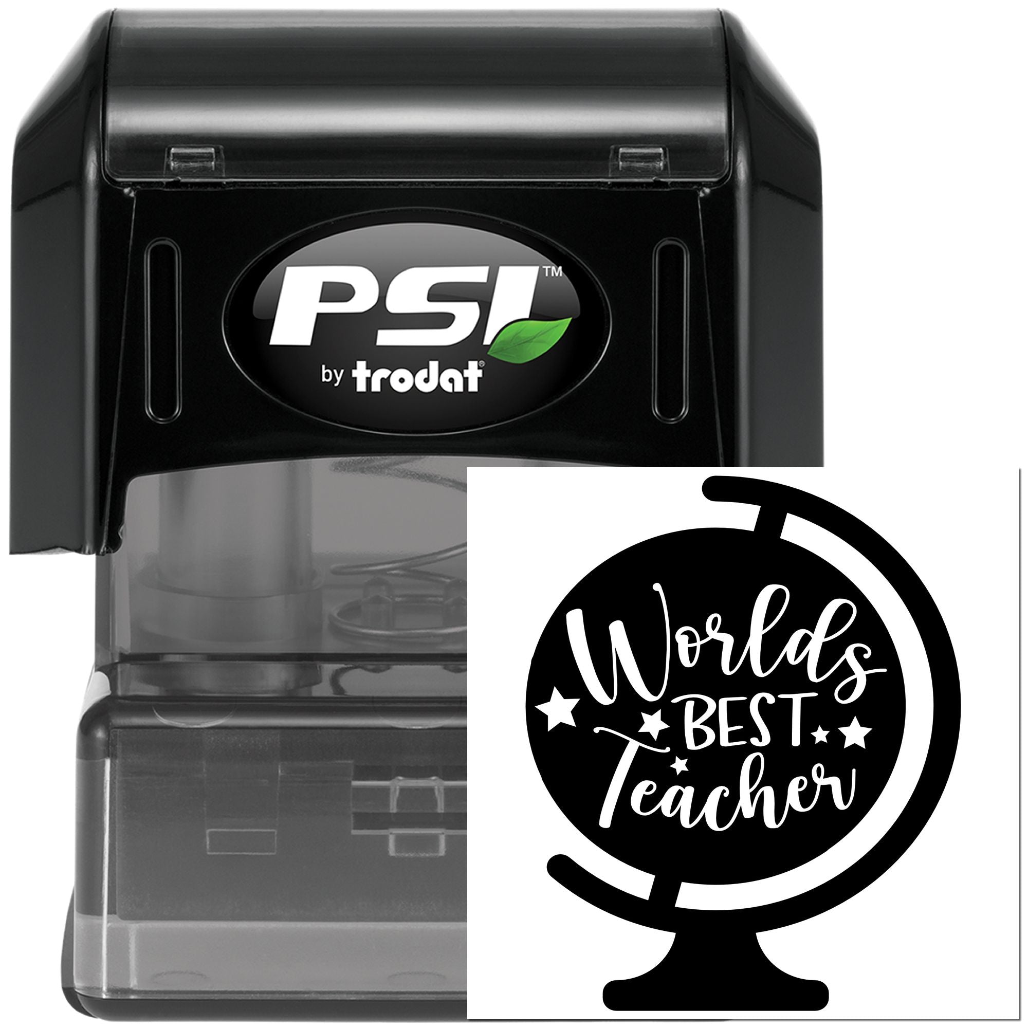 Pre-Inked World's Best Teacher Greeting Card Stamp