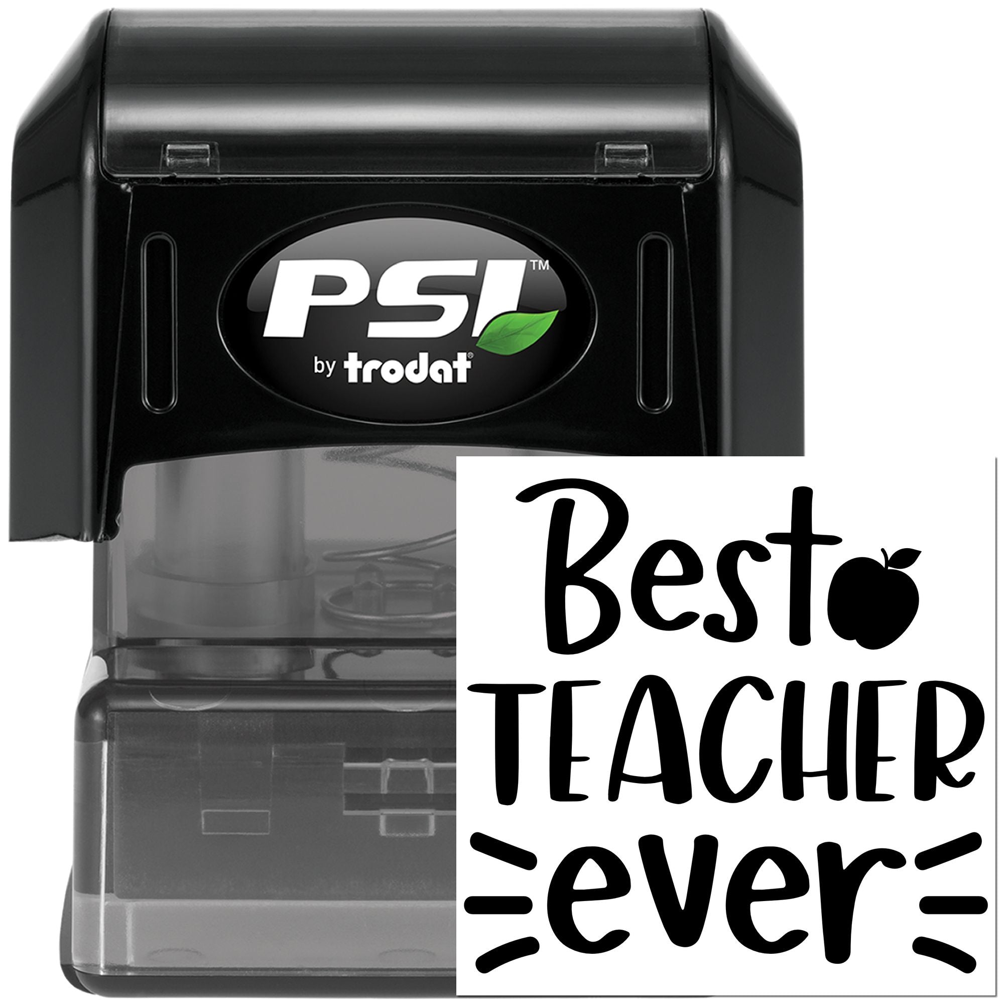 Pre-Inked Best Teacher Ever Note Card Stamp
