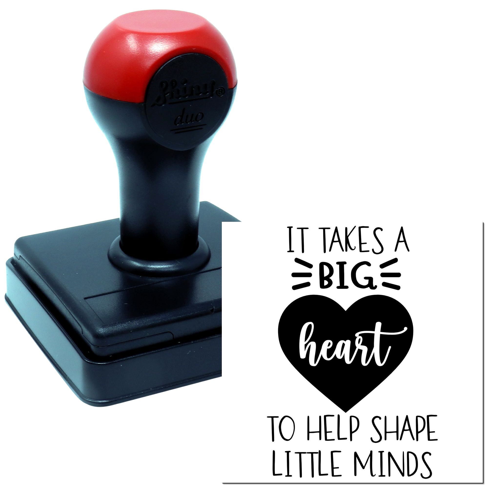 Duo Big Heart Helps Shape Little Minds Hand Stamp