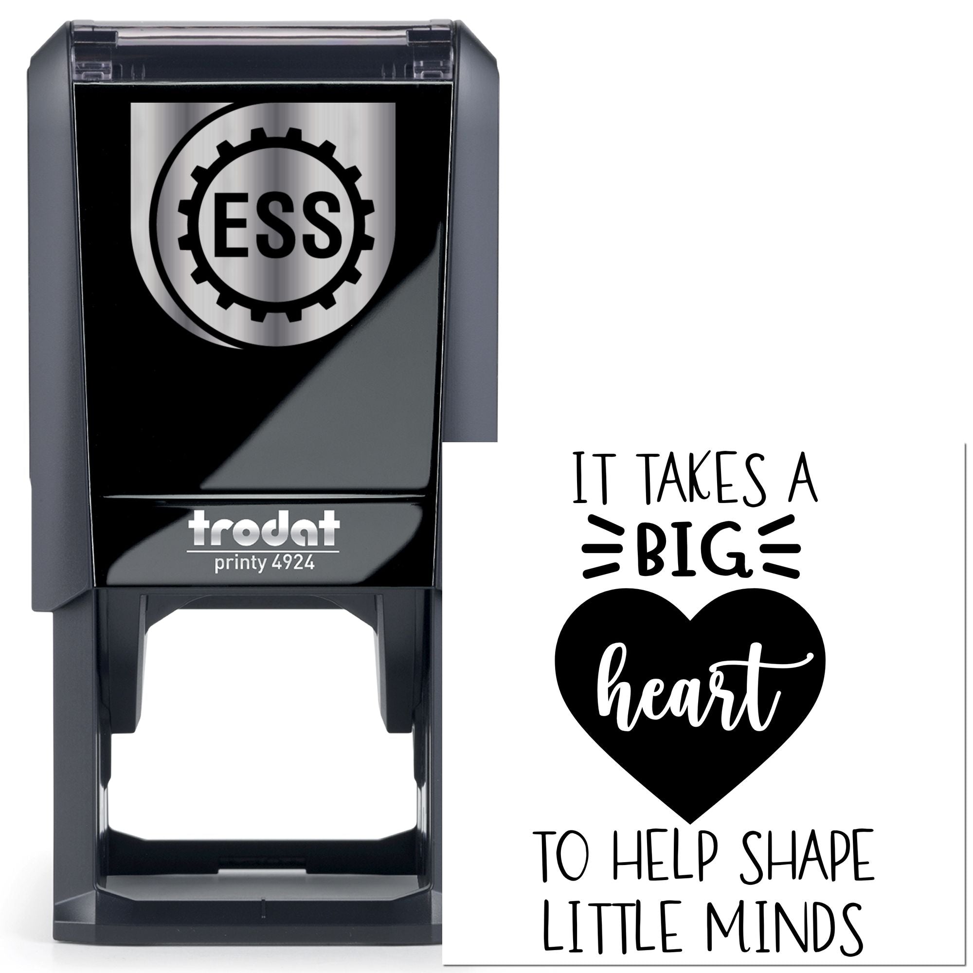 Self-Inking Big Heart Tag Stamp