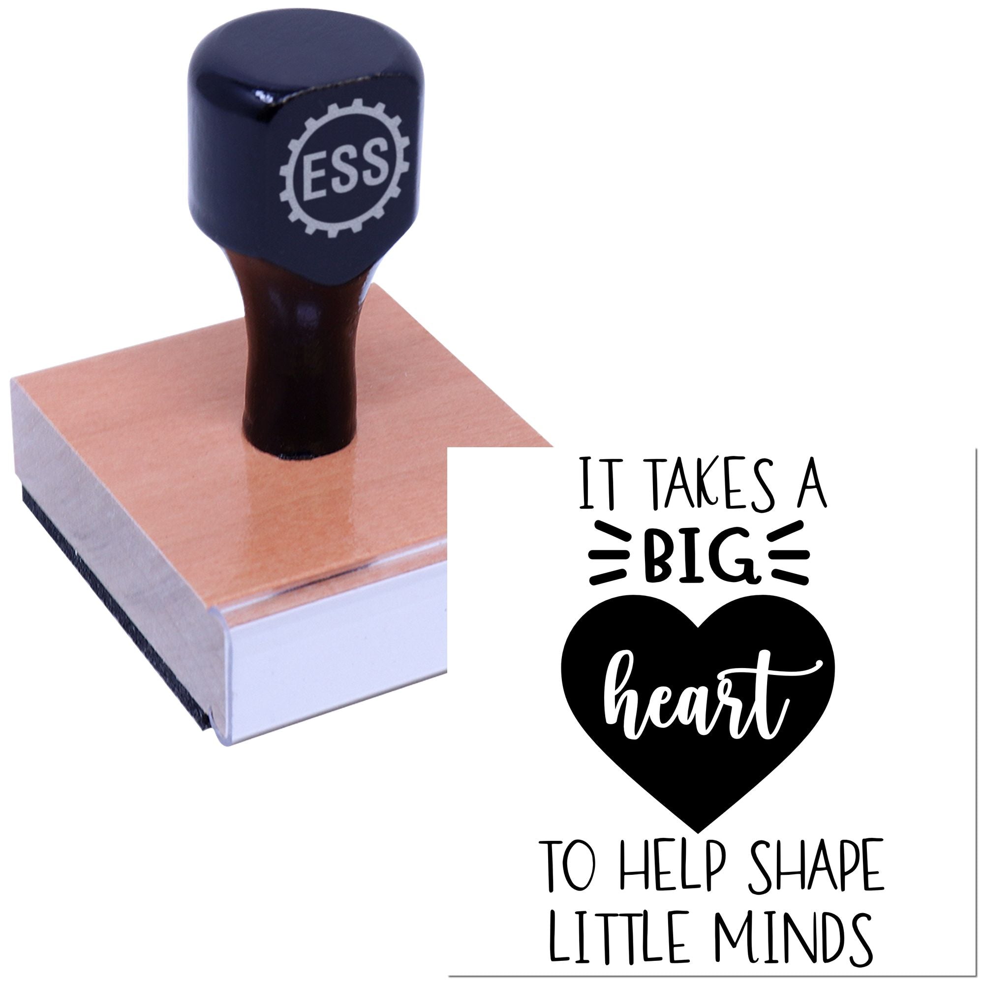 Heartfelt Teaching Tribute Favor Tag Rubber Stamp