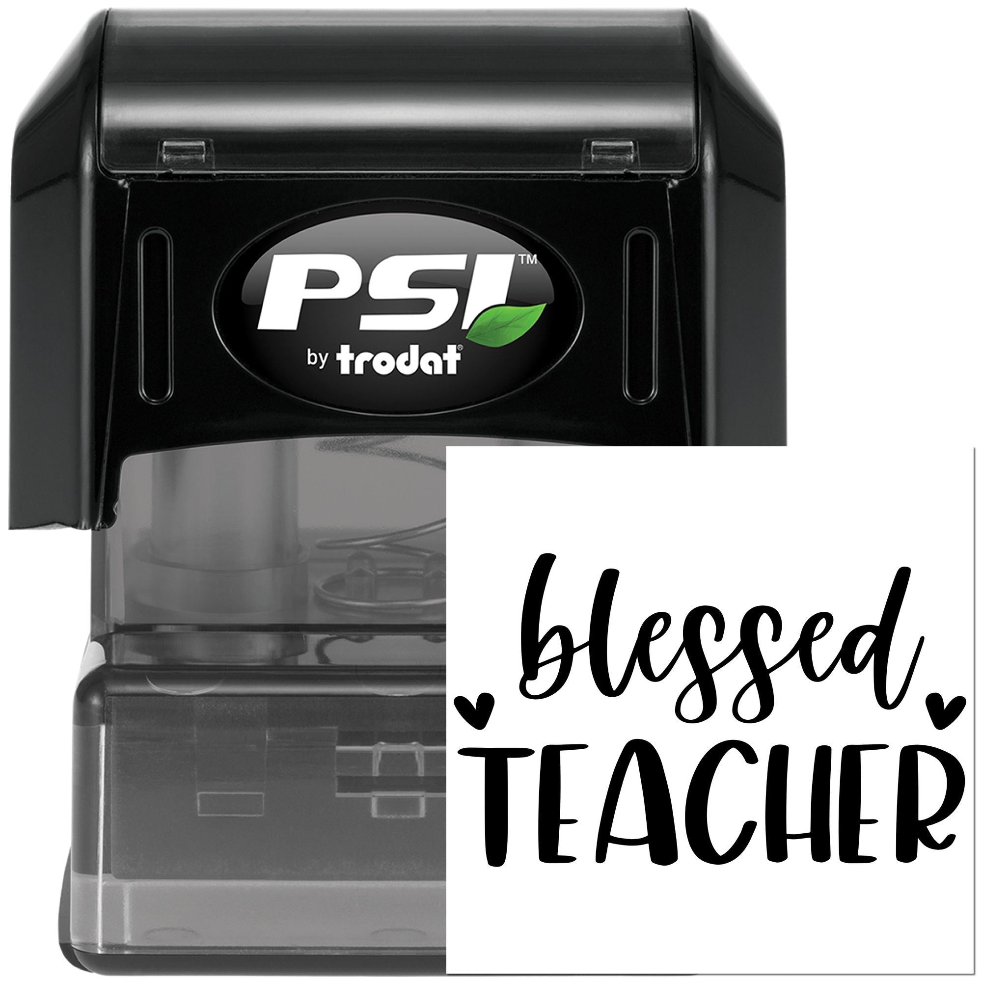 Pre-Inked Blessed Teacher Quote Tag Stamp