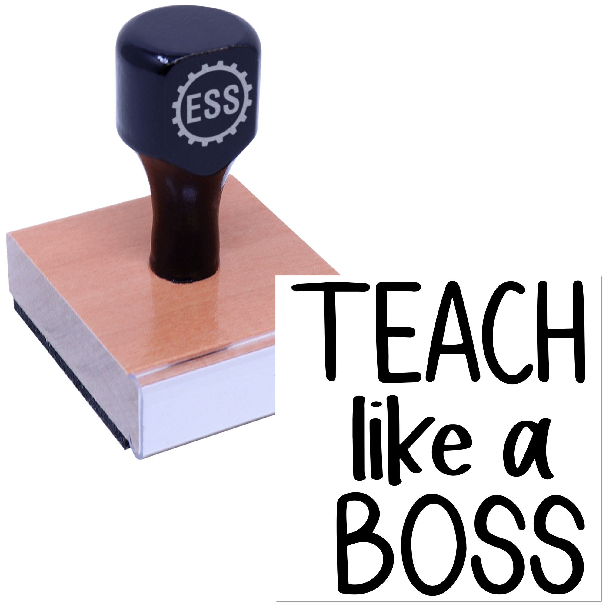 Boss Teacher Mode Crafting Rubber Stamp