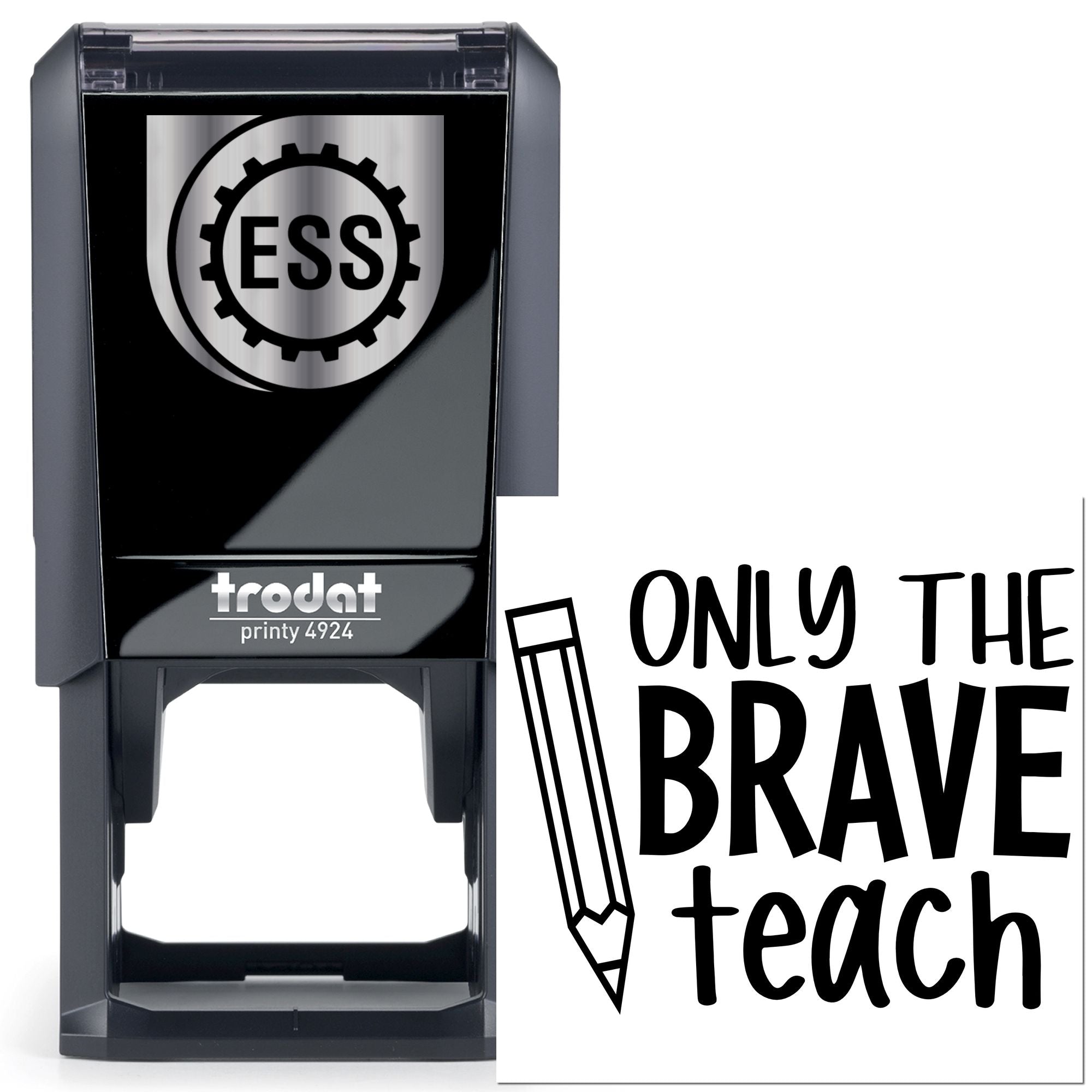Self-Inking Brave Teacher Crafting Stamp