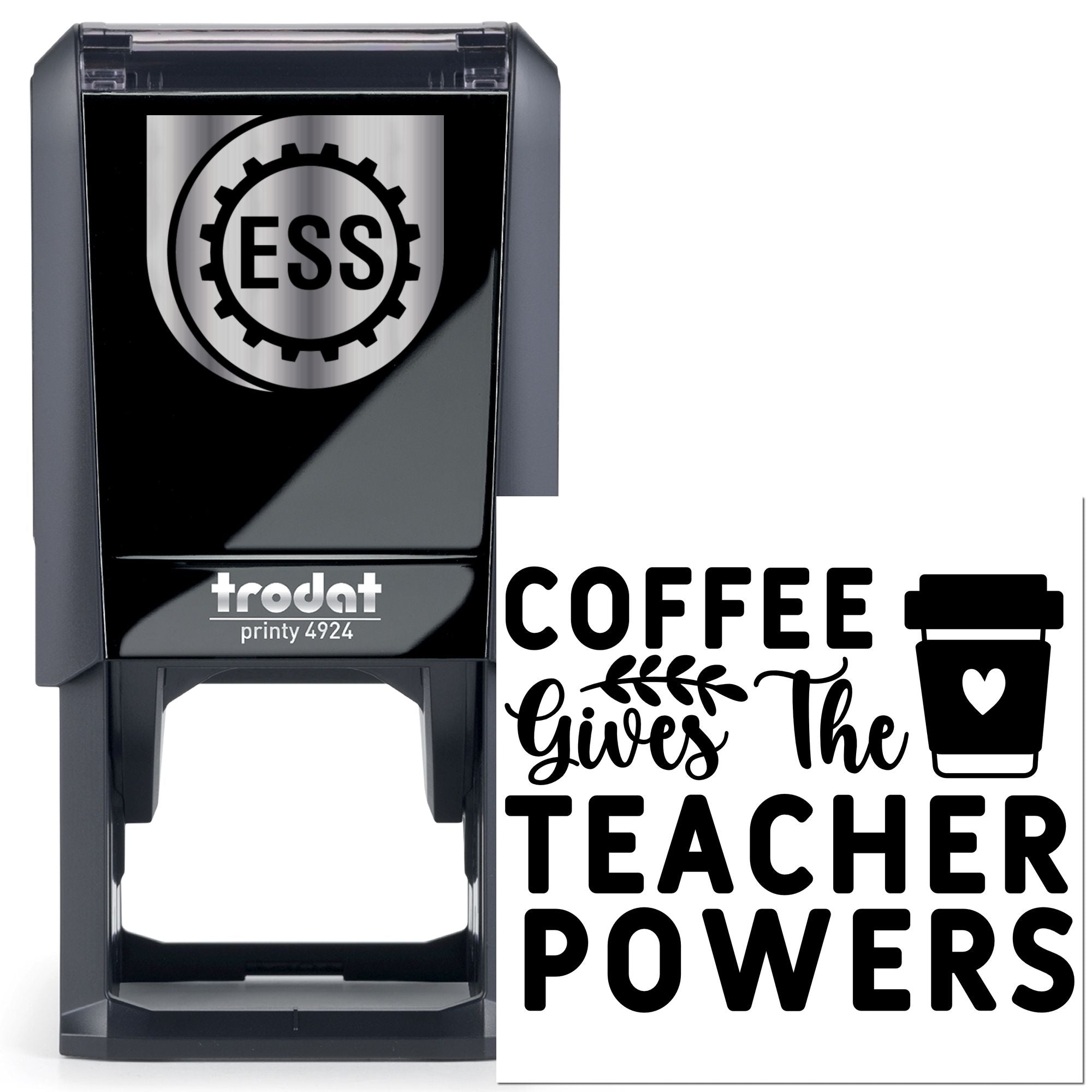 Self-Inking Coffee Powers Paper Craft Stamp