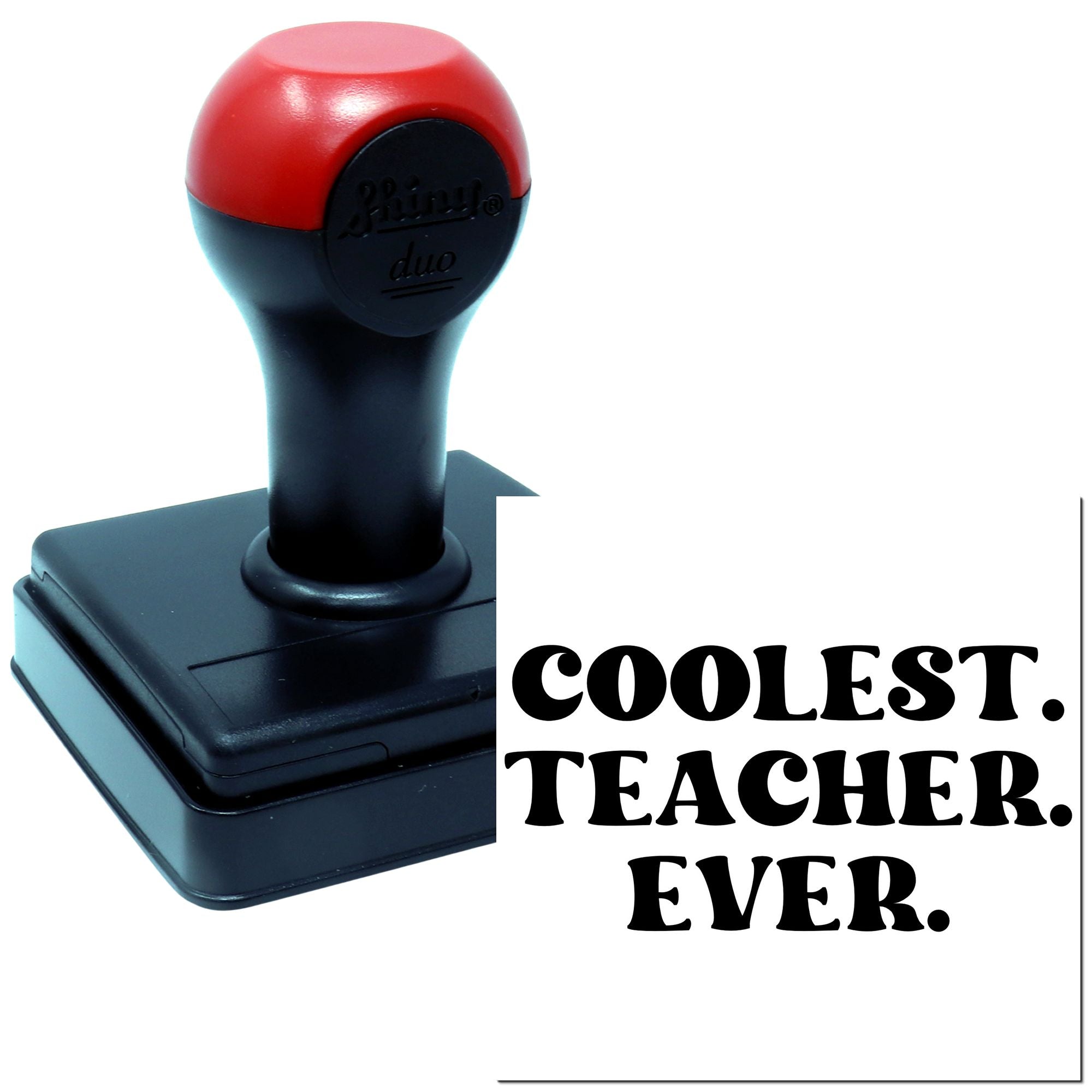 Duo Retro Bold Coolest Teacher Ever Hand Stamp