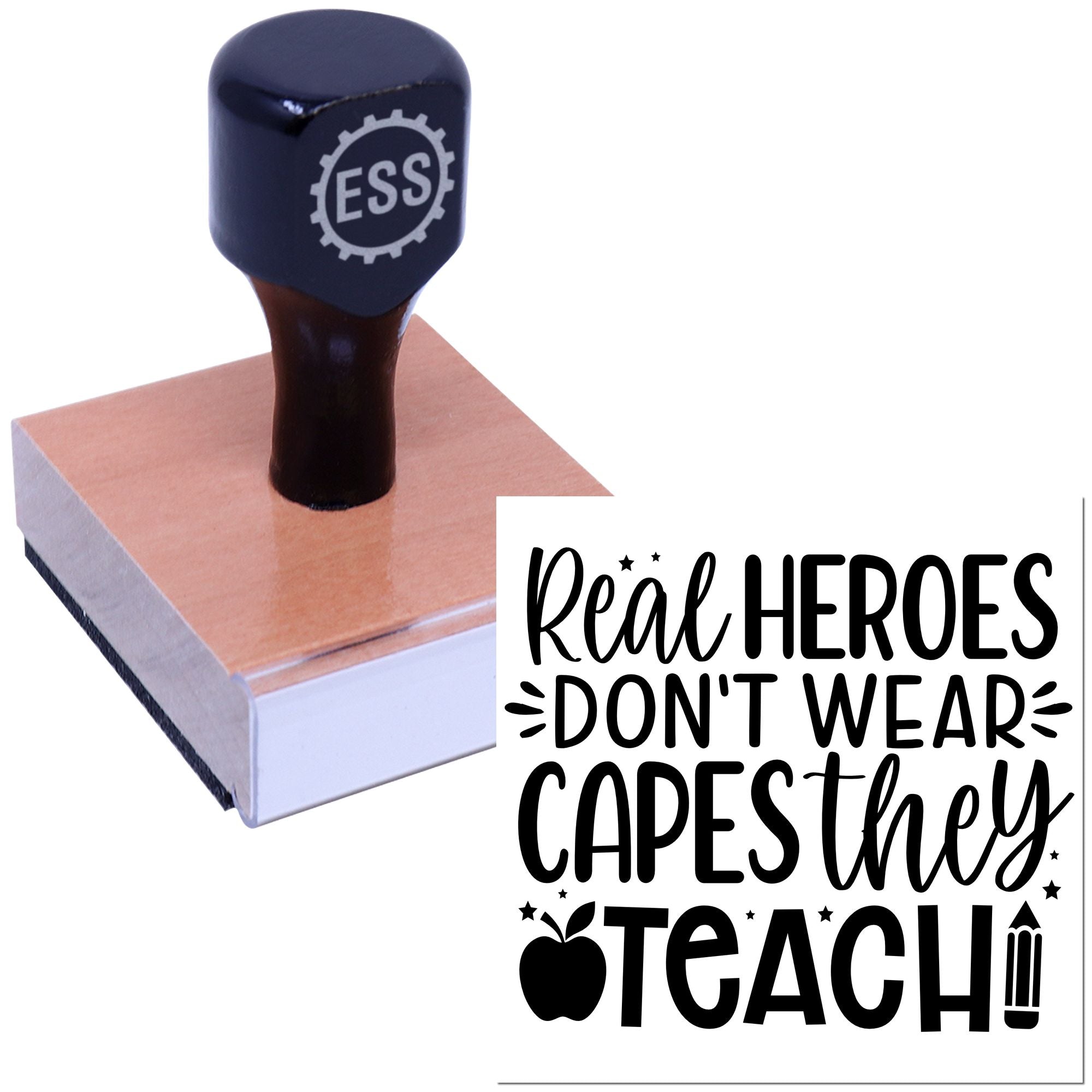 Capeless Classroom Champions Journaling Rubber Stamp