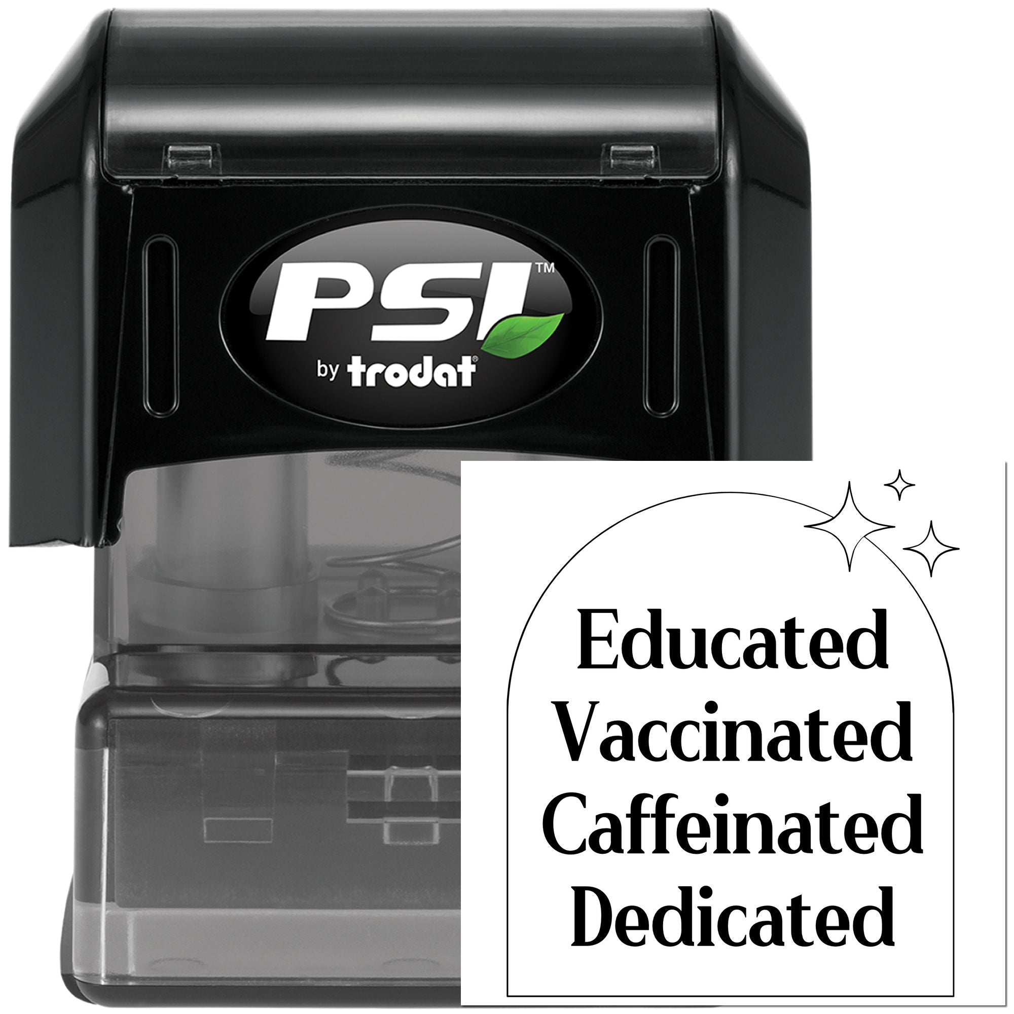 Pre-Inked Educated Vaccinated Dedication Paper Goods Stamp
