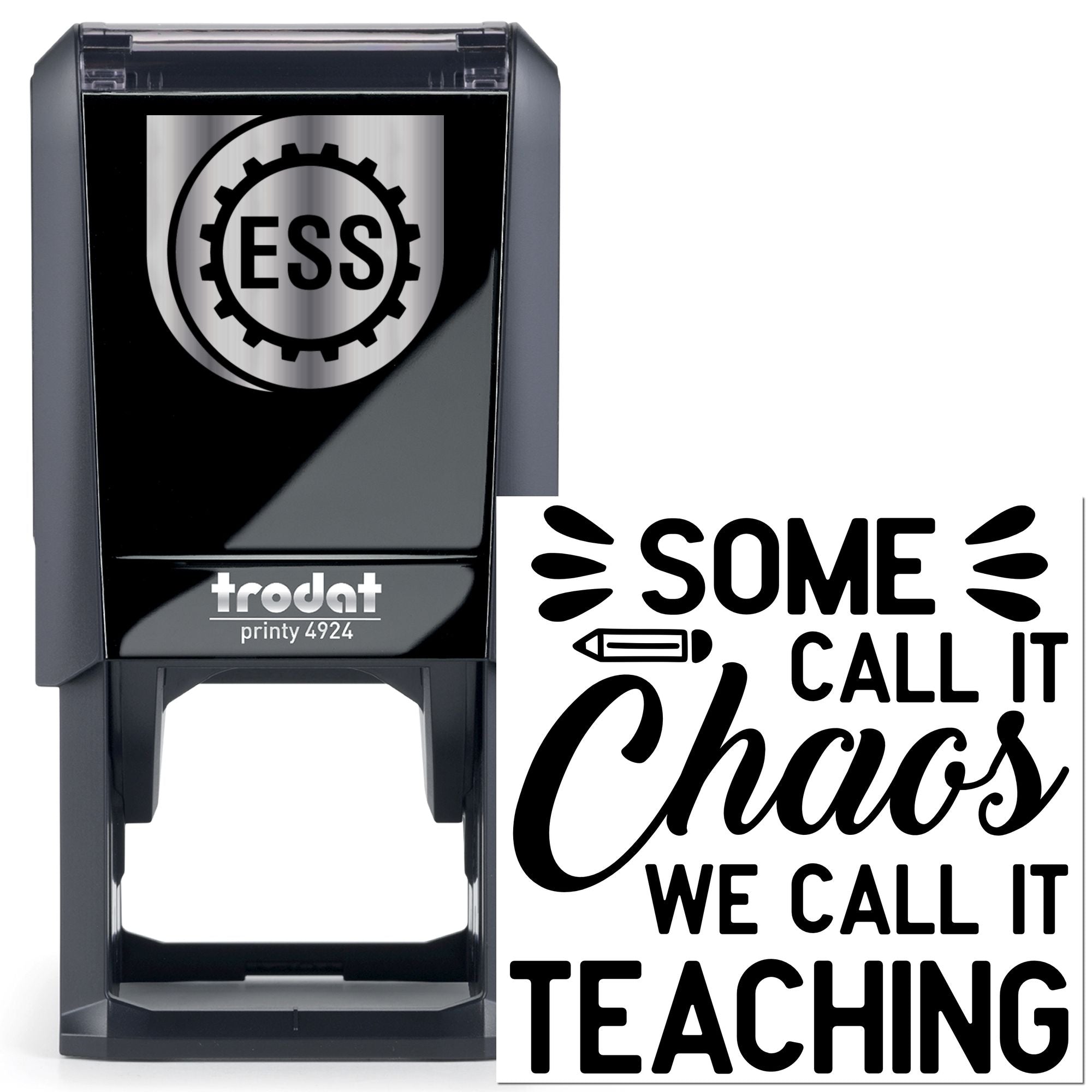 Self-Inking Teaching Chaos Greeting Card Stamp