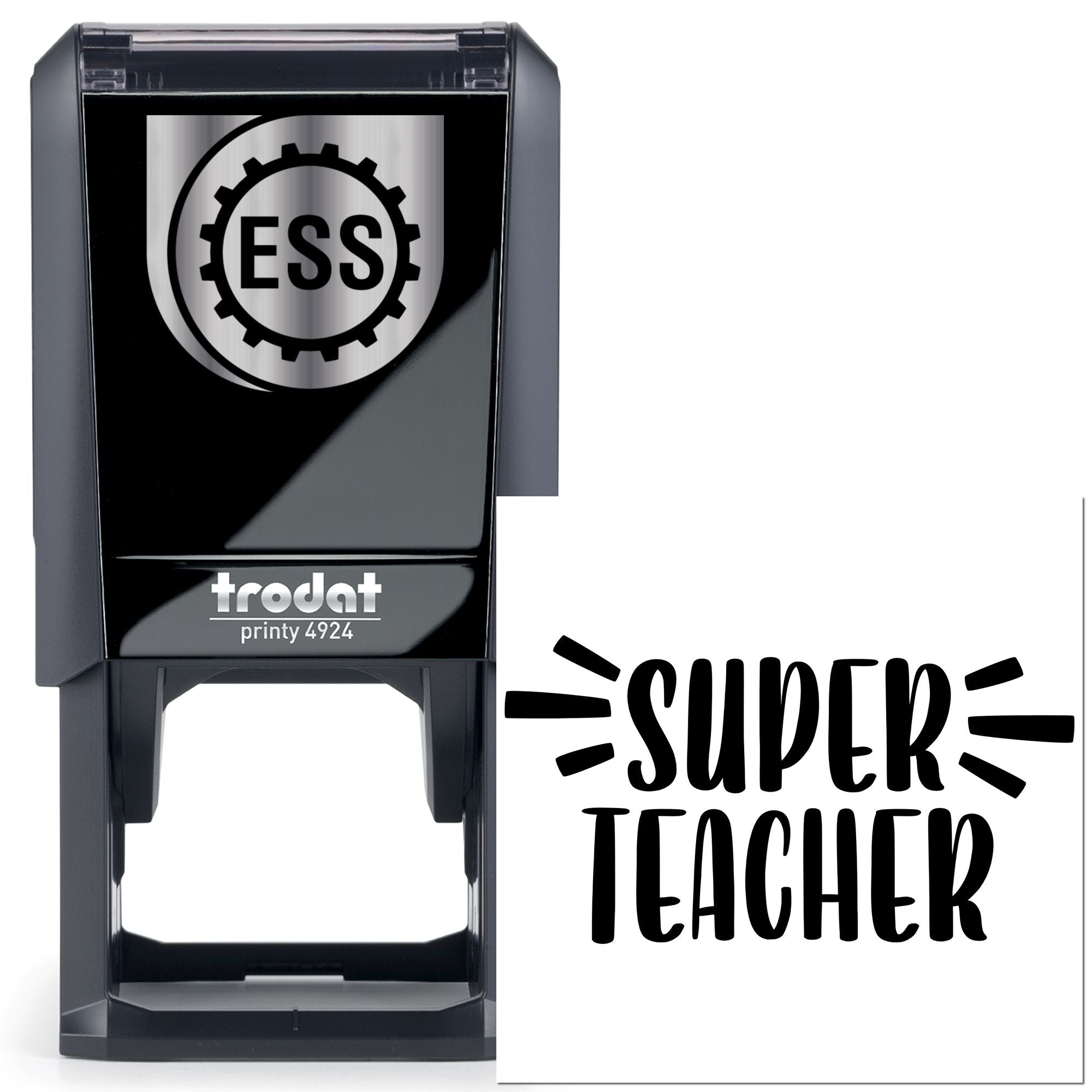 Self-Inking Super Teacher Note Card Stamp