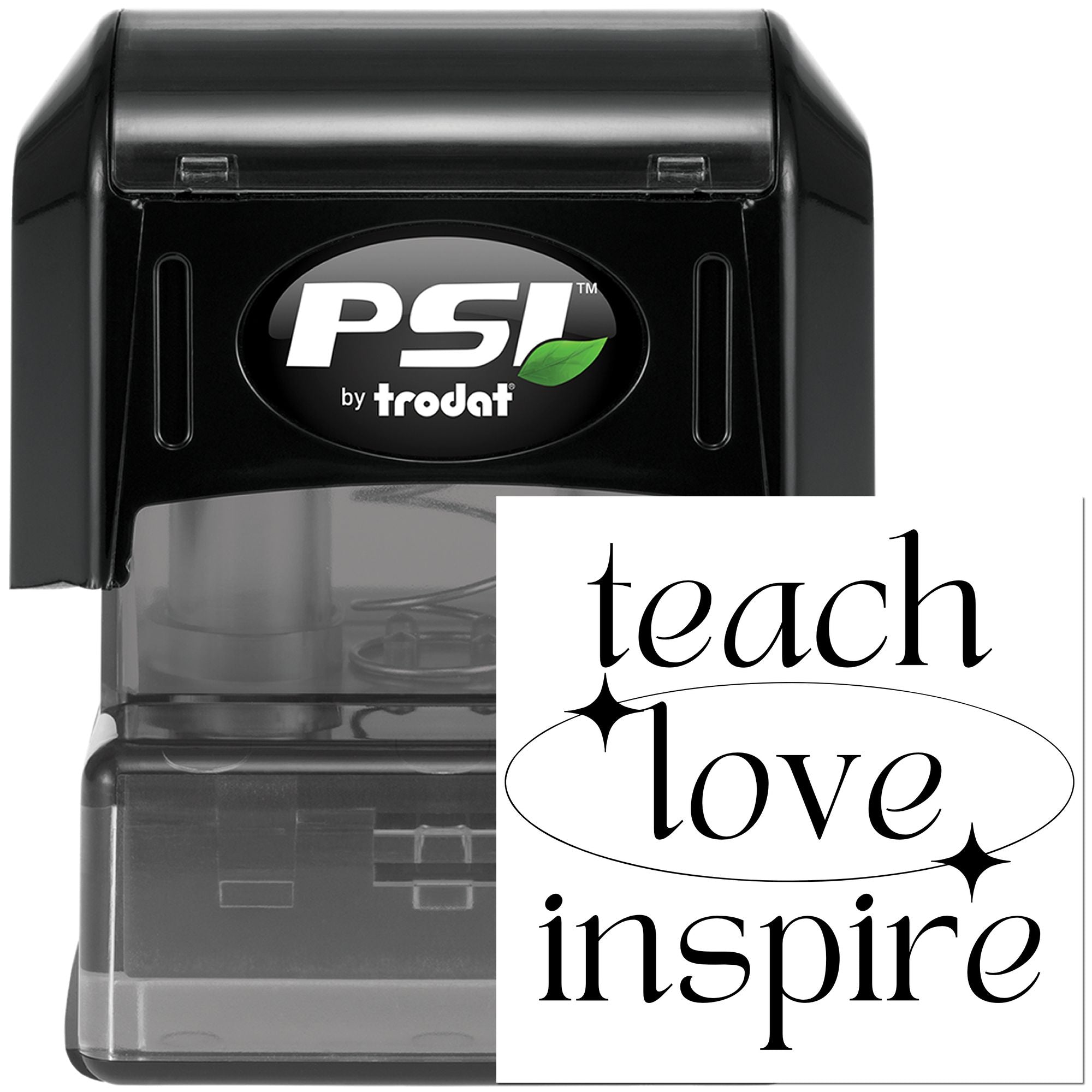 Pre-Inked Teach Love Inspire Mini Card Stamp