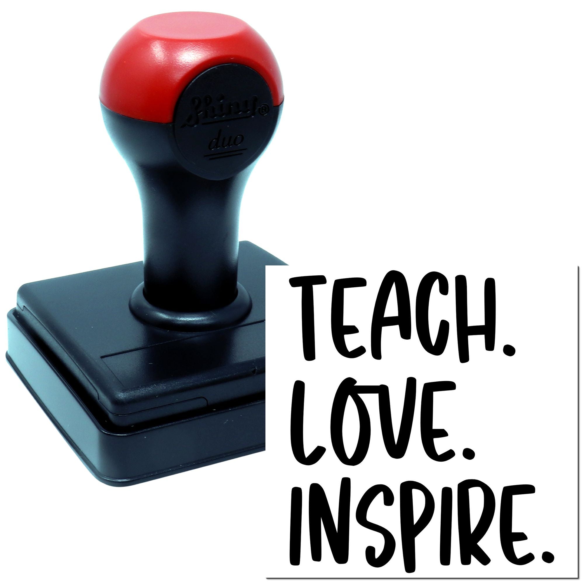 Duo Teach Love Inspire Inspirational Classroom Art Hand Stamp