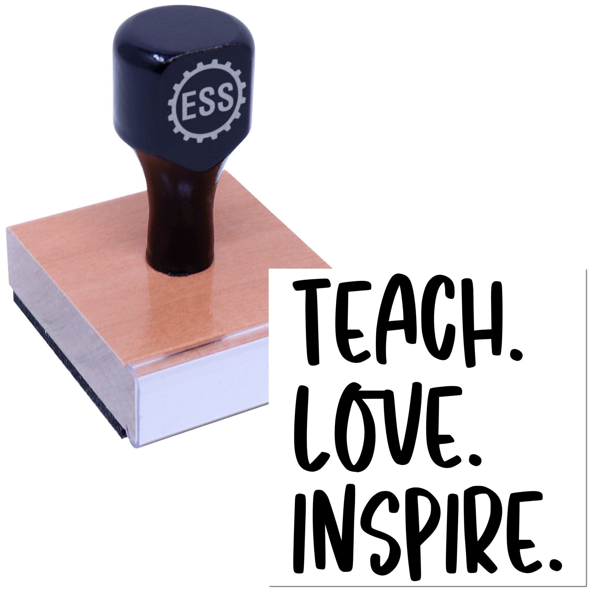 Educate Empower Elevate Party Favor Rubber Stamp