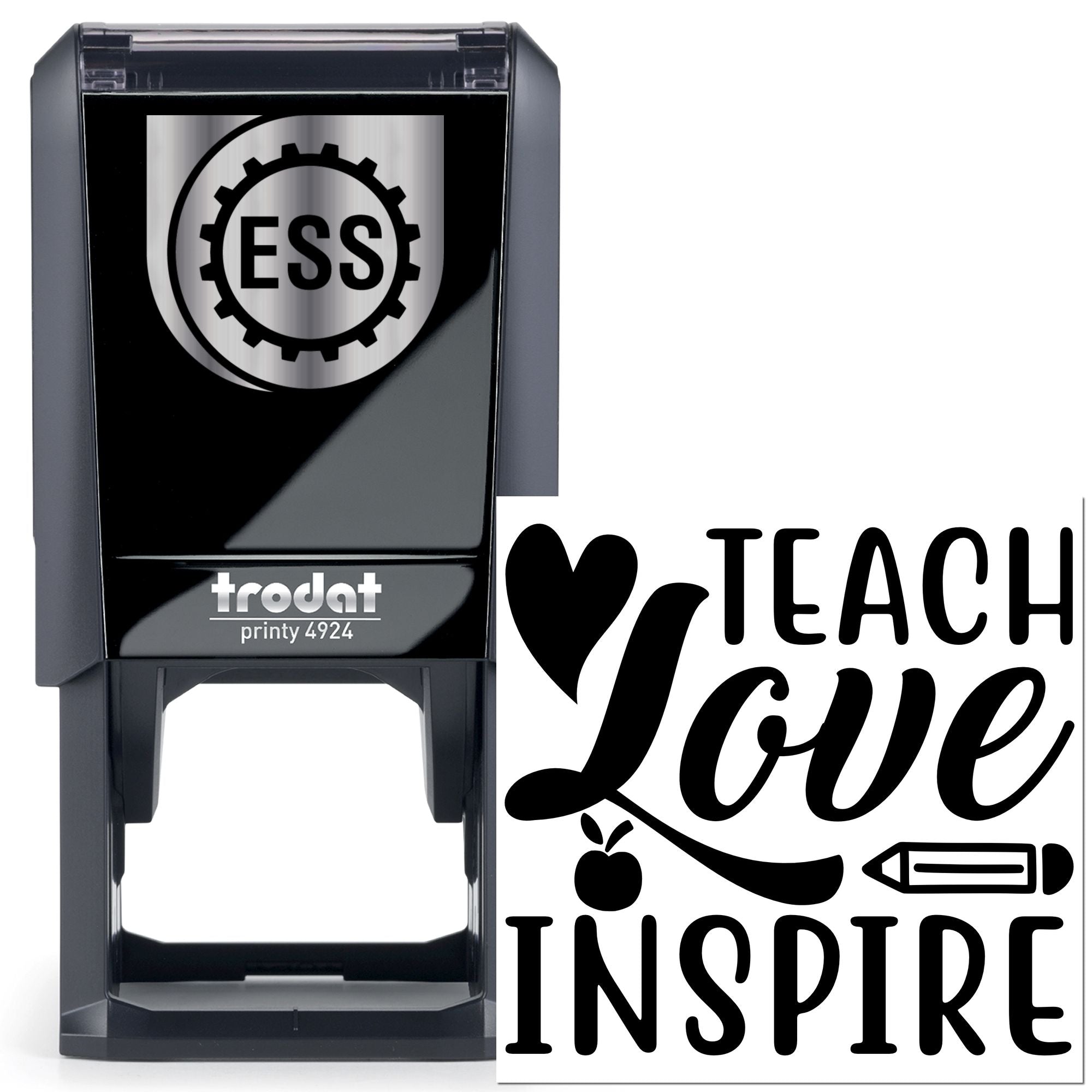Self-Inking Teach Love Party Favor Stamp