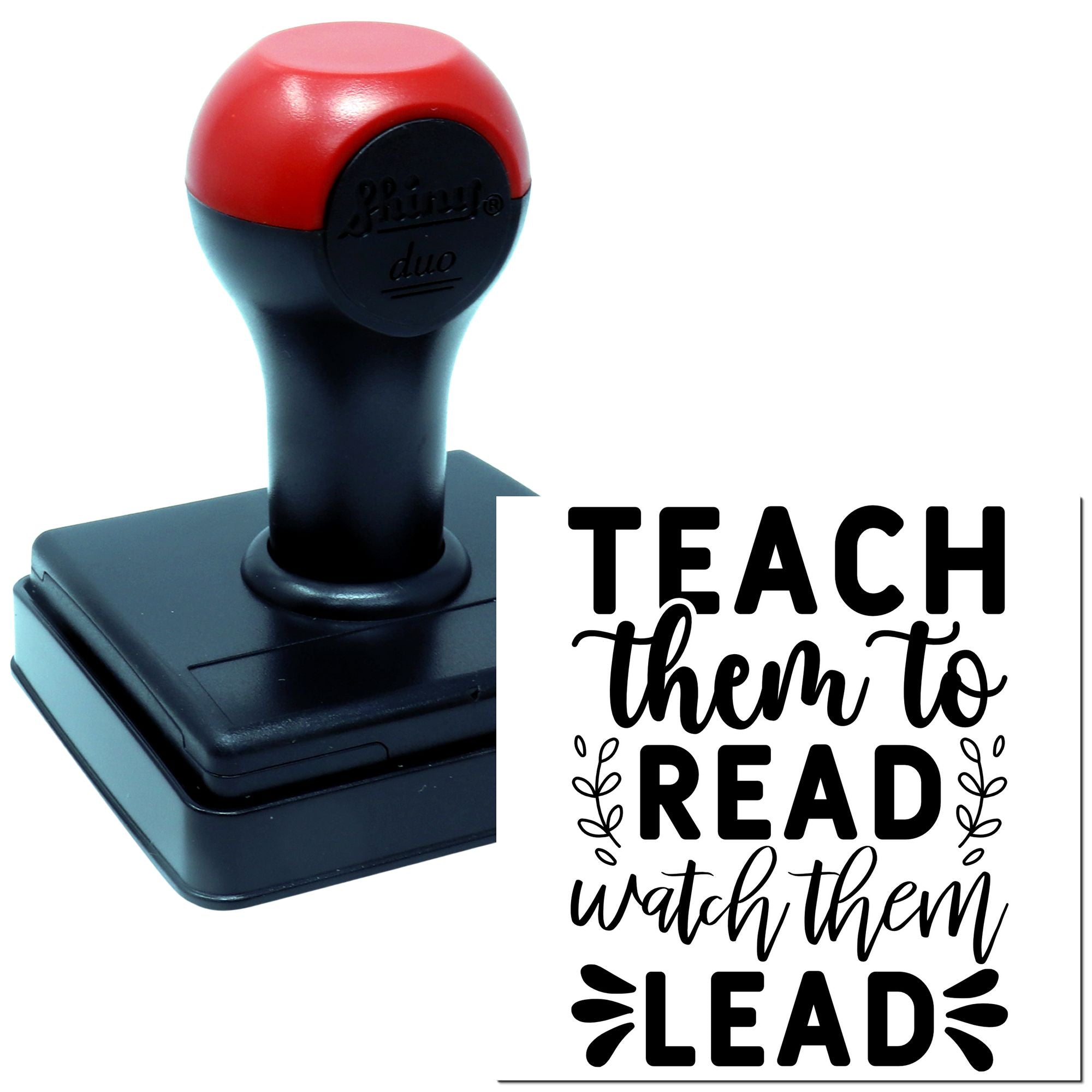 Duo Teach Reading Watch Them Lead Hand Stamp