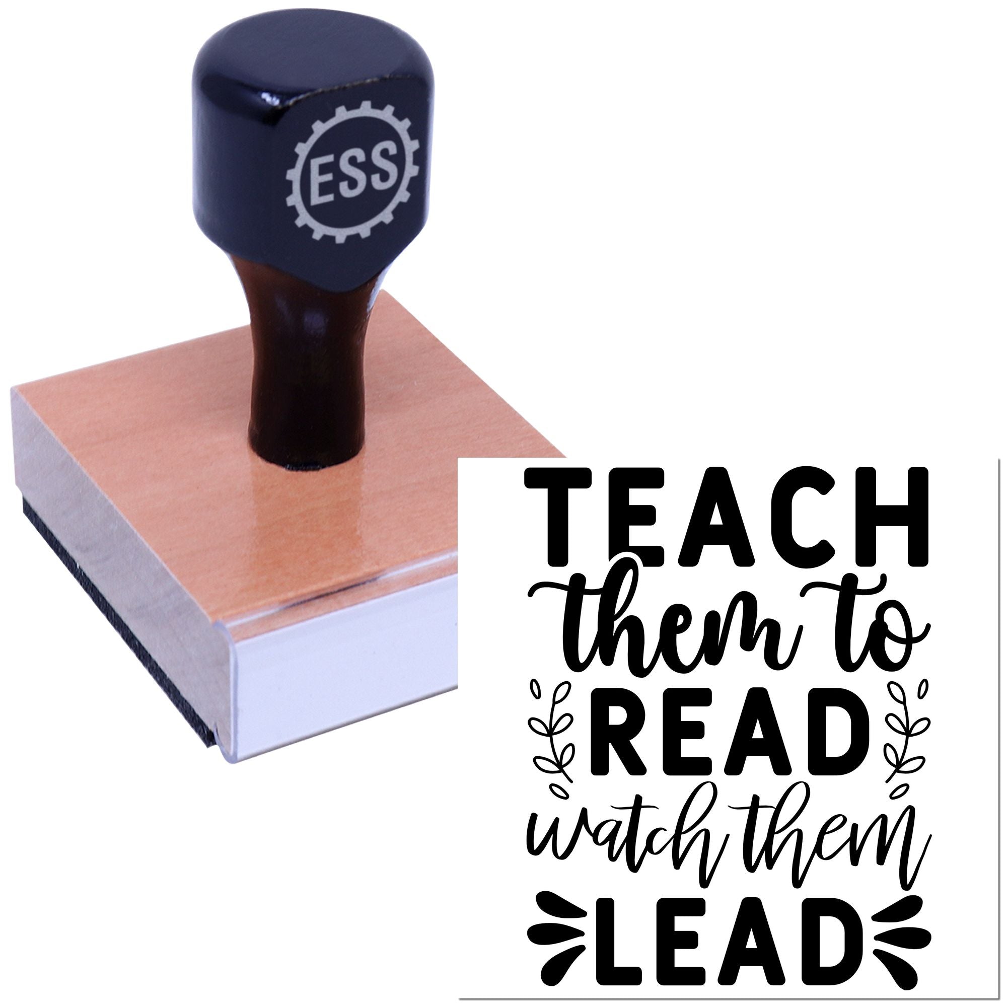 Empower Through Reading Scrapbook Rubber Stamp